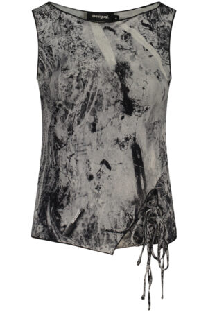 DESIGUAL WOMEN'S BLACK TANK TOP