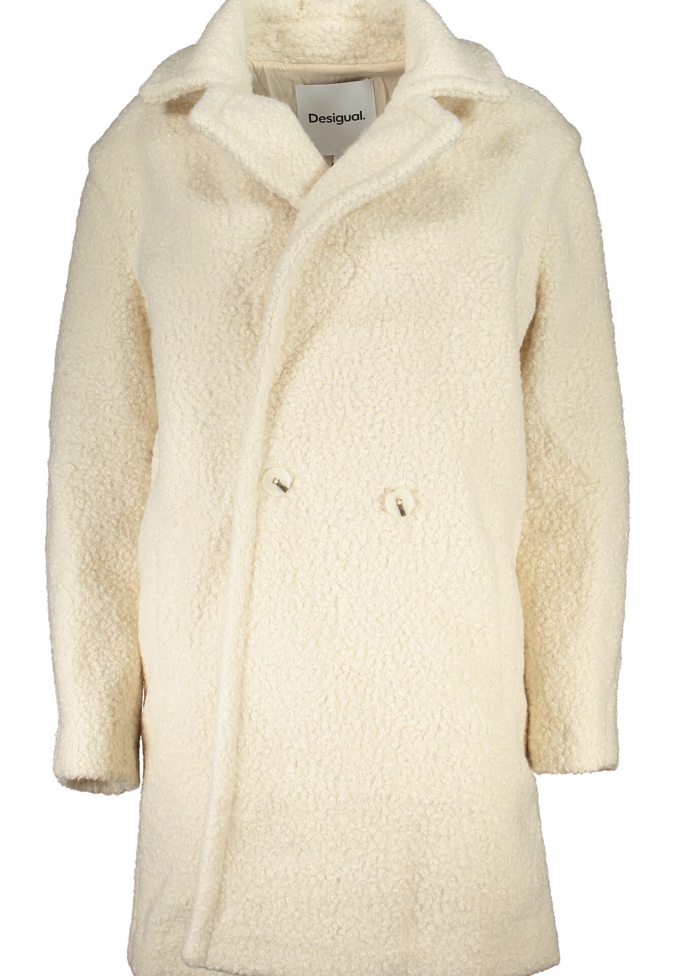 DESIGUAL WHITE WOMEN'S COAT