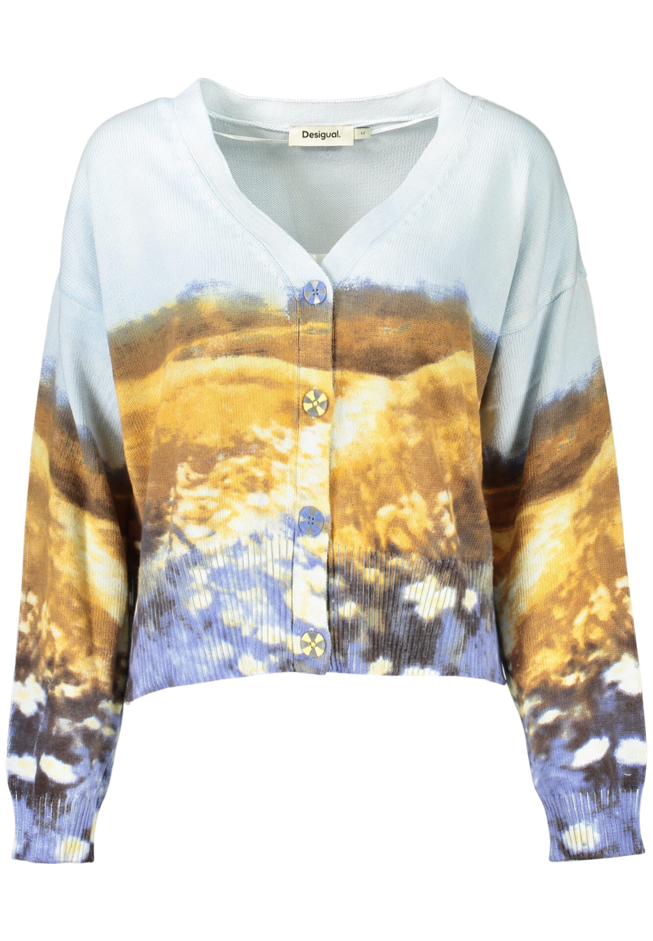 DESIGUAL WOMEN'S BLUE CARDIGAN