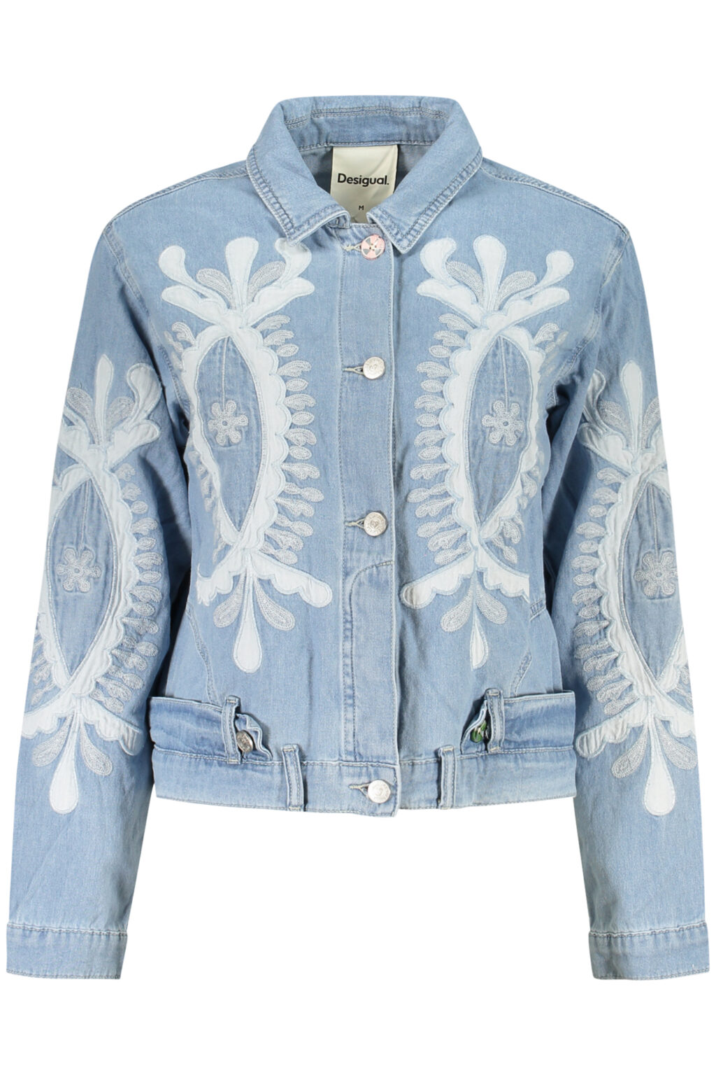 desigualgiubbottoinjeansdonnaazzurro_1 DESIGUAL moteriška mėlyna džinsinė striukė