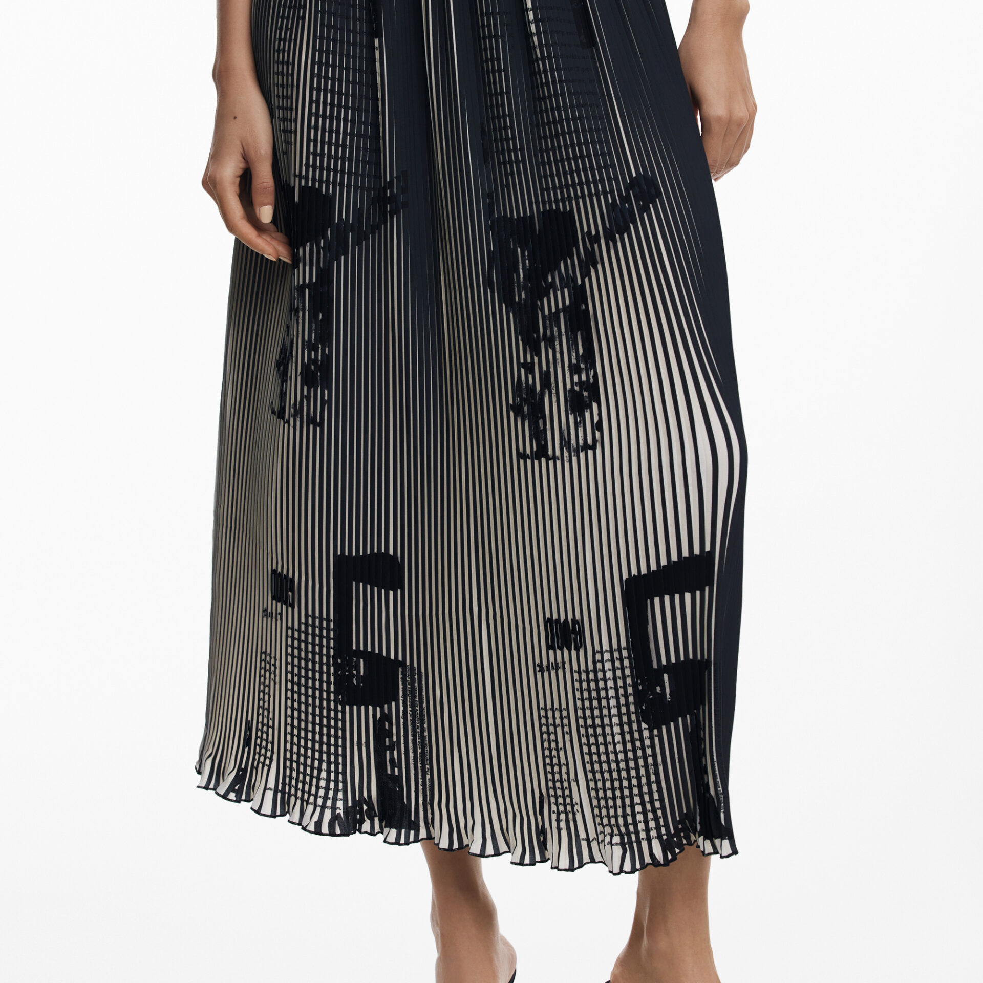 DESIGUAL WOMEN'S LONG SKIRT BLACK