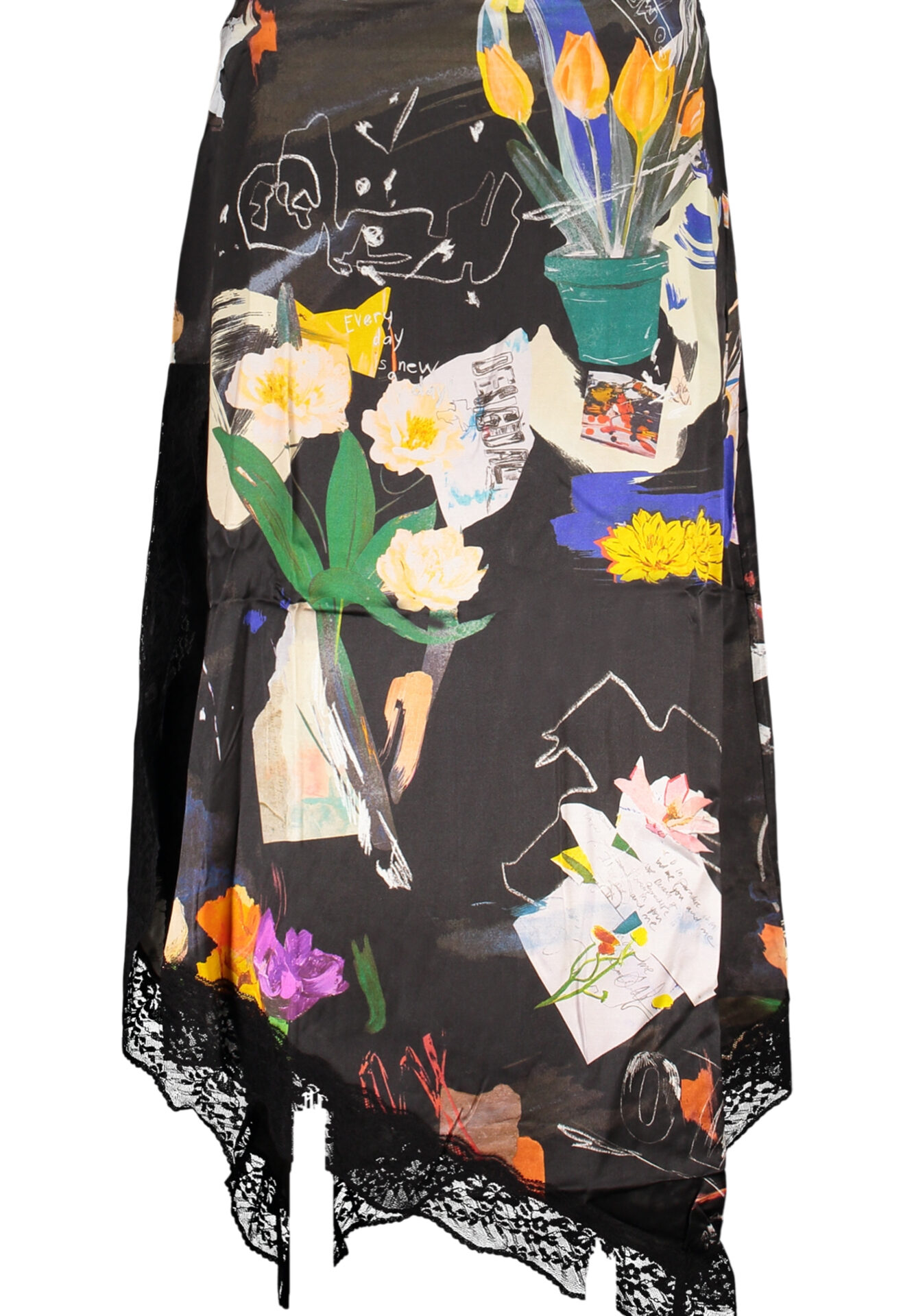 DESIGUAL WOMEN'S LONG SKIRT BLACK
