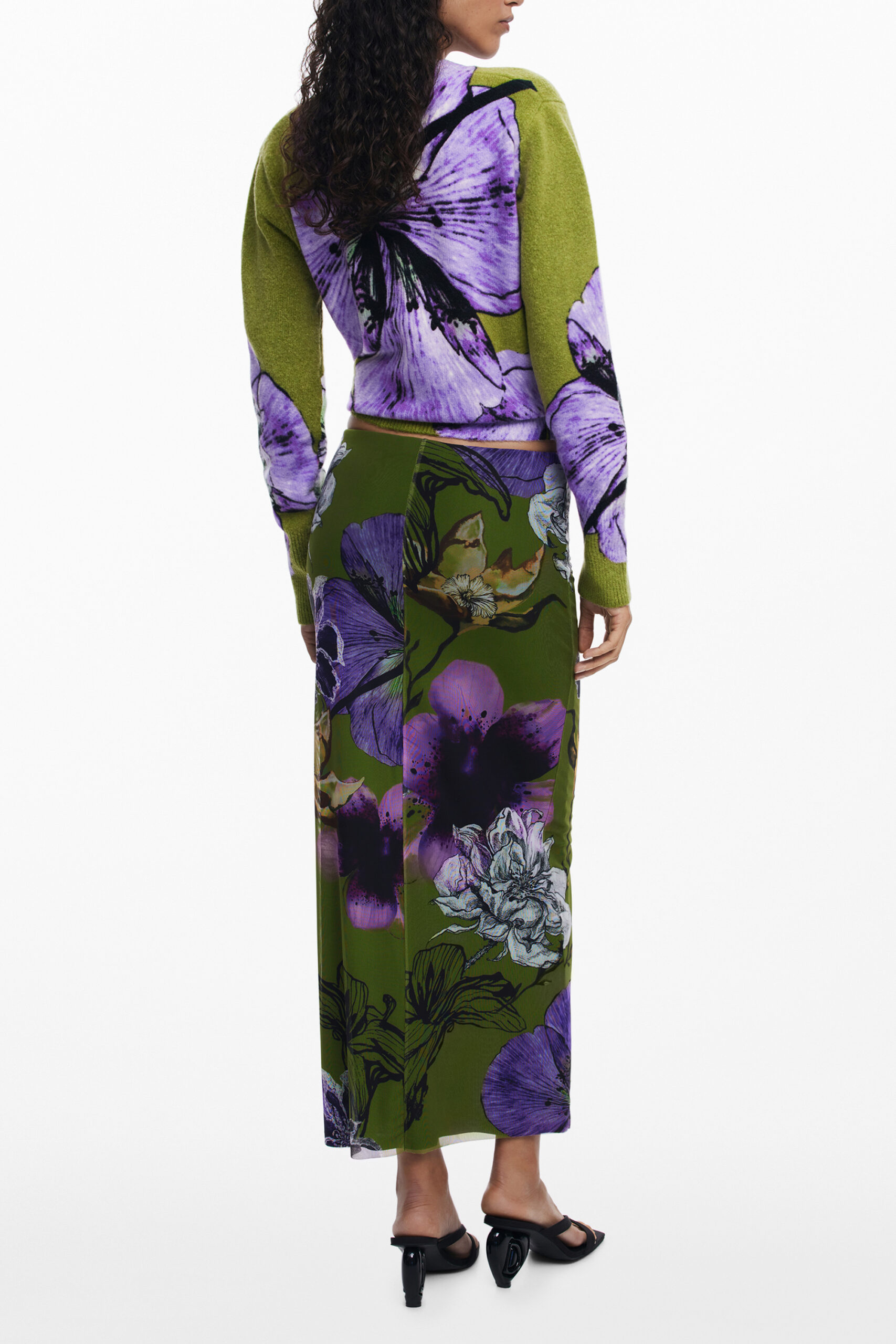 DESIGUAL WOMEN'S LONG GREEN SKIRT DESIGUAL WOMEN'S LONG GREEN SKIRT - Image 2