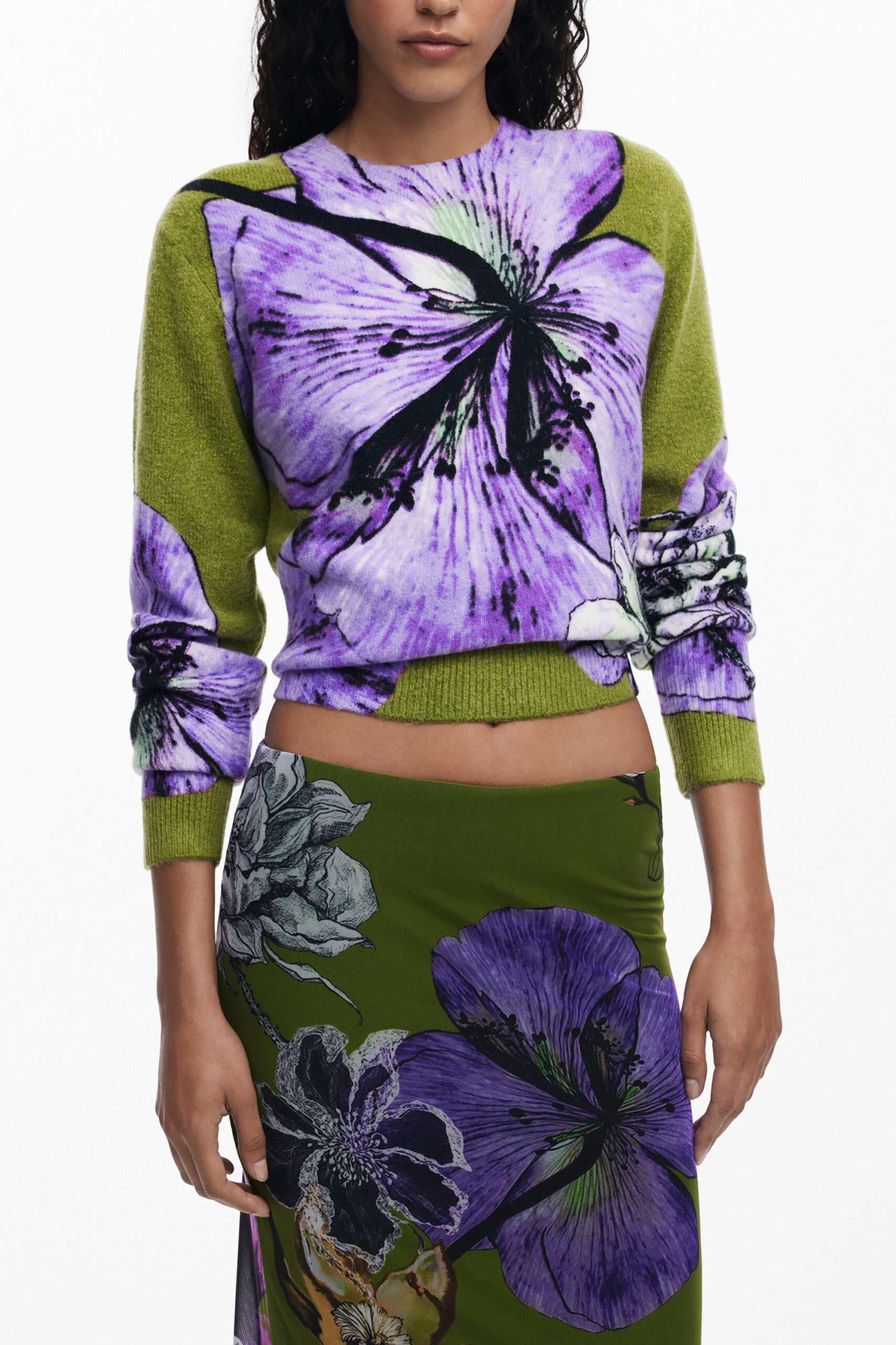 DESIGUAL WOMEN'S LONG GREEN SKIRT DESIGUAL WOMEN'S LONG GREEN SKIRT - Image 3
