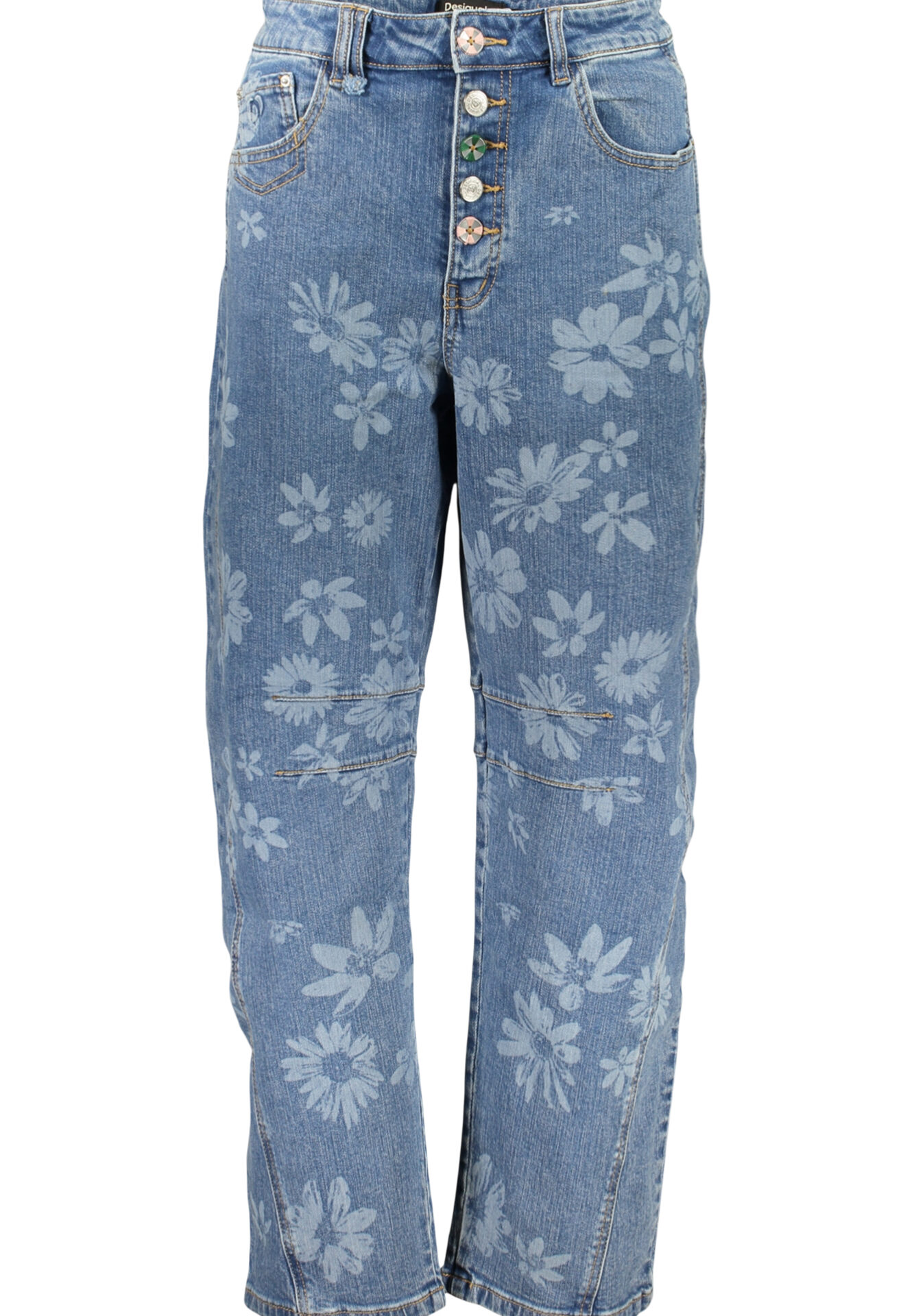 DESIGUAL WOMEN'S DENIM JEANS, BLUE