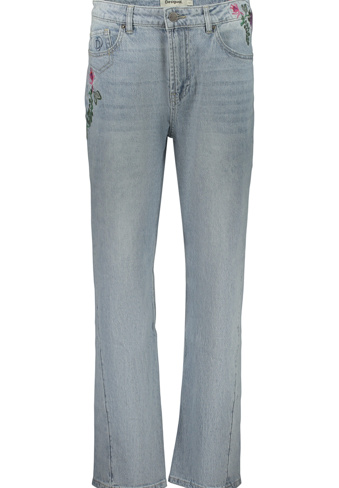 DESIGUAL WOMEN'S DENIM JEANS, BLUE