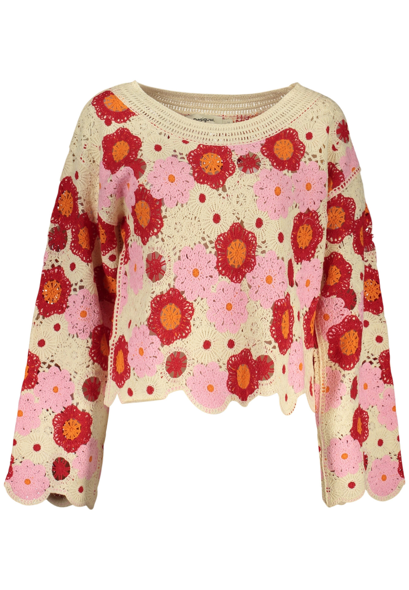 DESIGUAL WOMEN'S BEIGE SWEATER