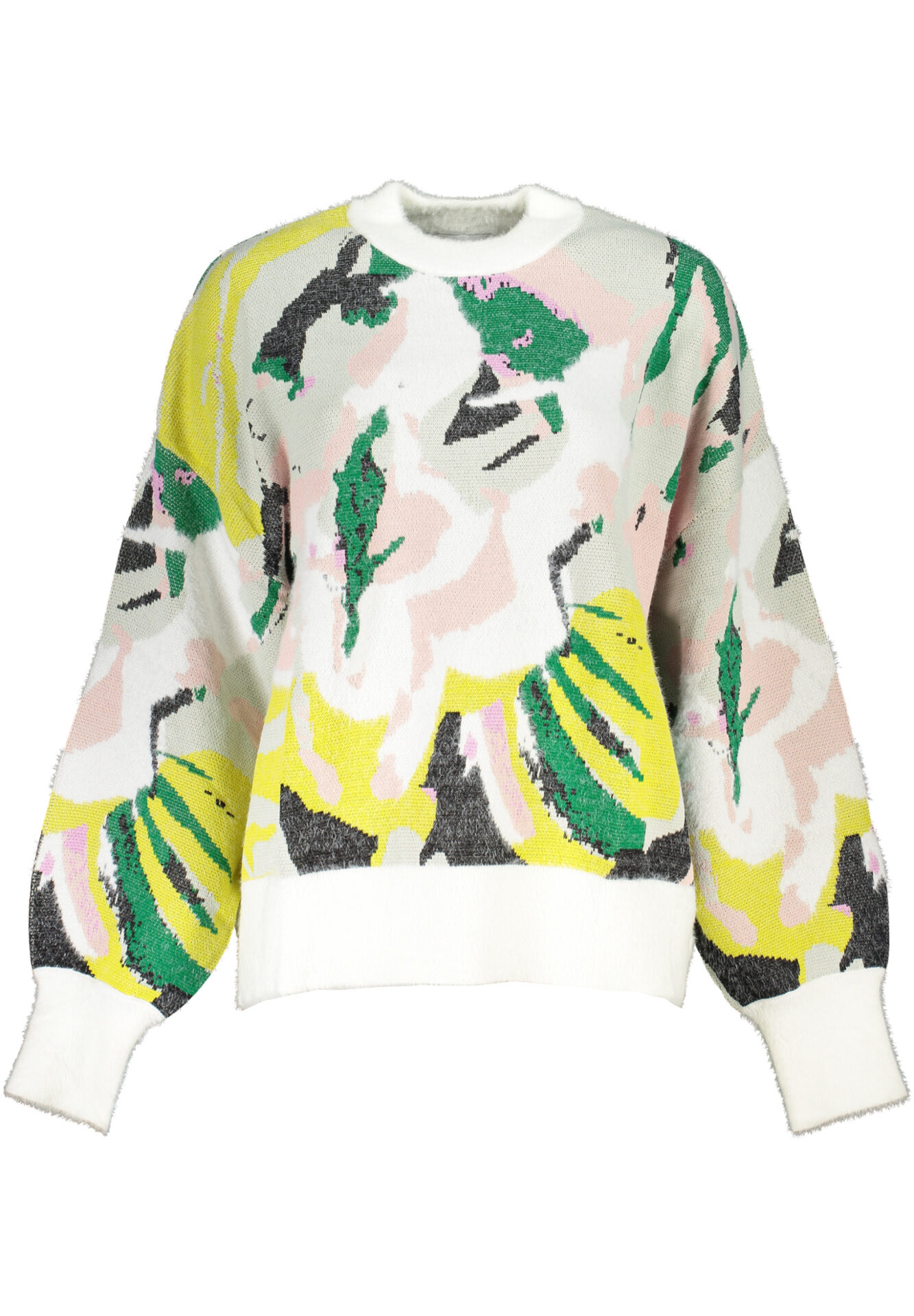 DESIGUAL WHITE WOMEN'S SWEATER