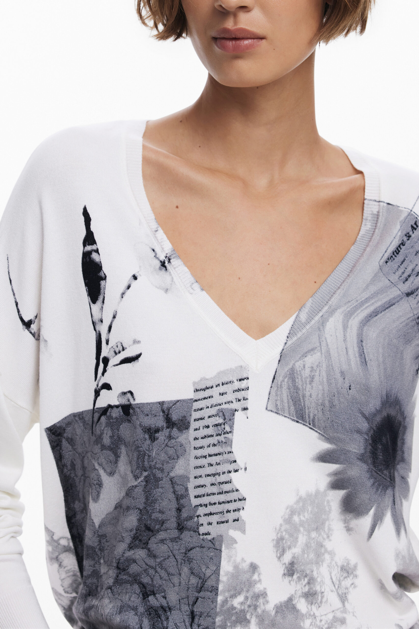 DESIGUAL moteriškas megztinis, baltas DESIGUAL moteriškas megztinis, baltas - Image 3