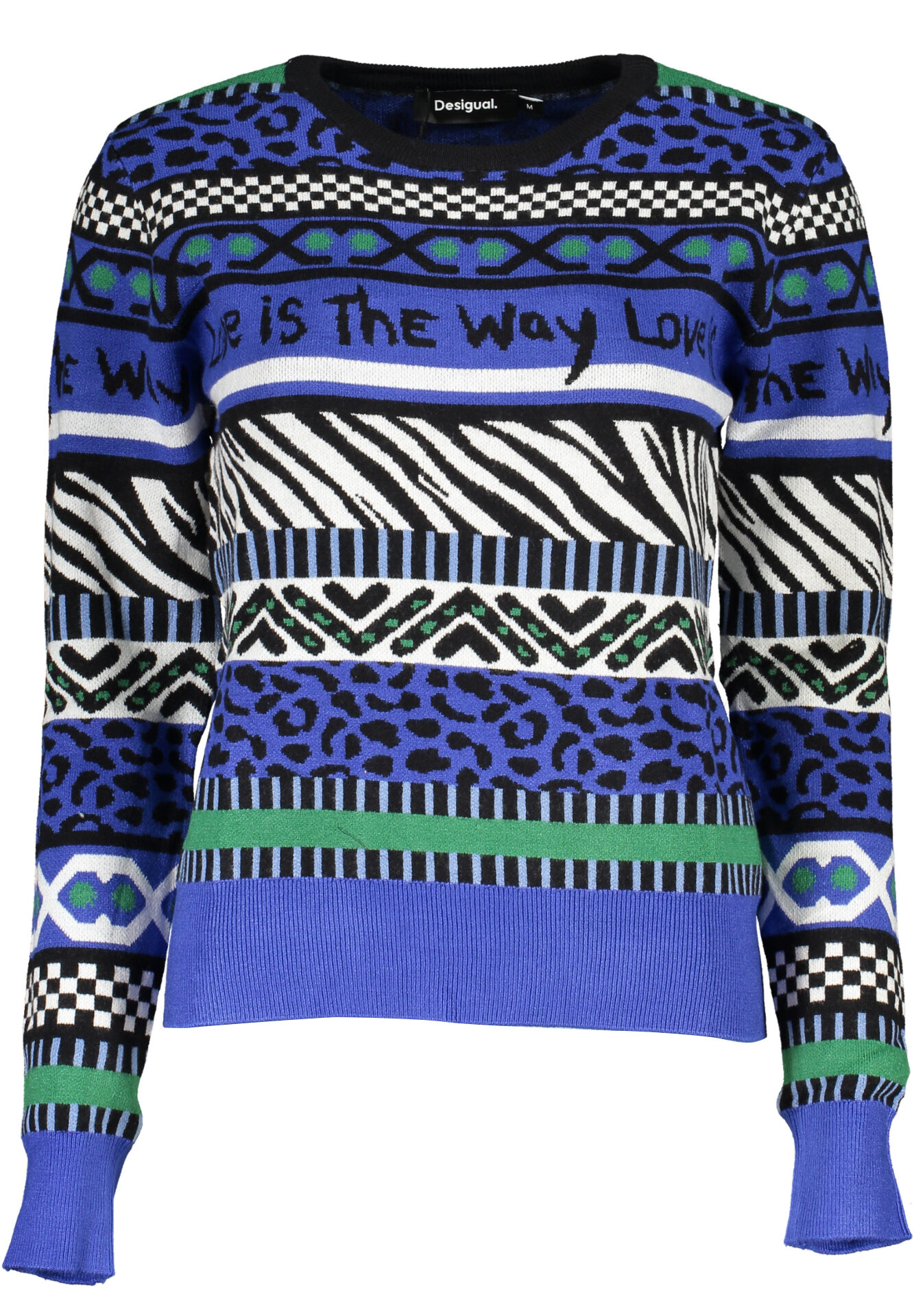 DESIGUAL WOMEN'S BLUE SWEATER