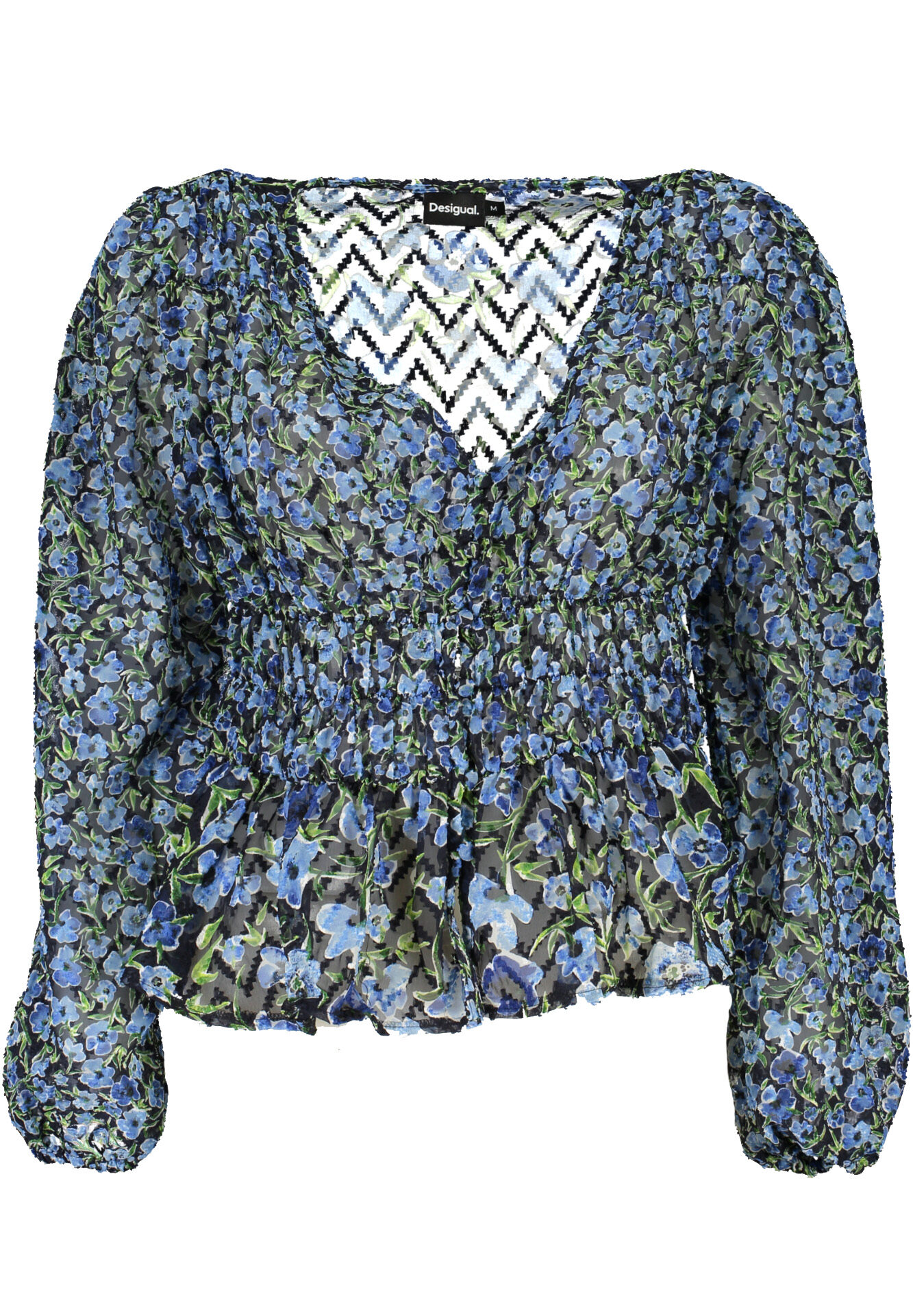 DESIGUAL WOMEN'S BLUE SWEATER