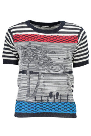 DESIGUAL WOMEN'S BLUE SWEATER