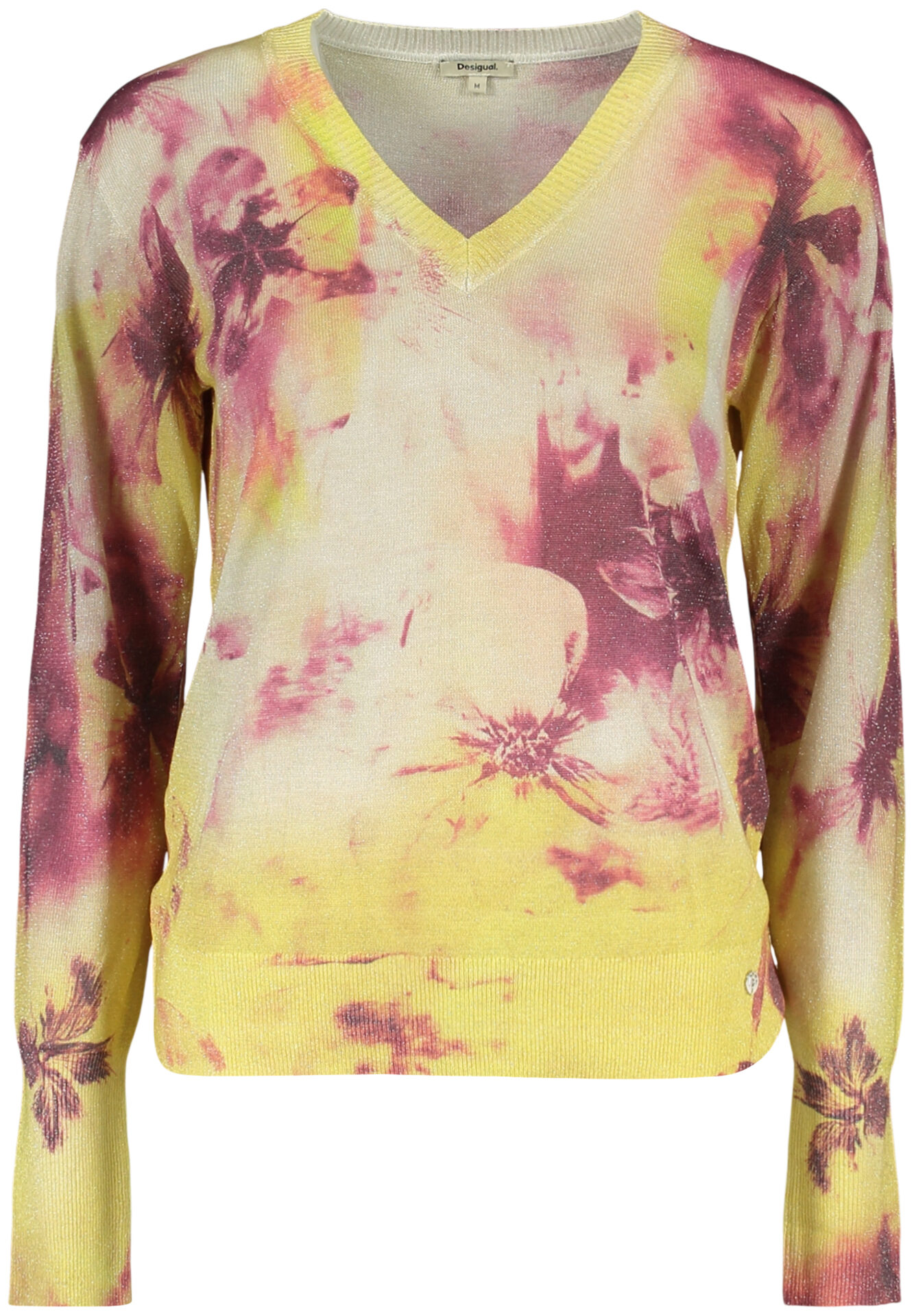 DESIGUAL WOMEN'S YELLOW SWEATER