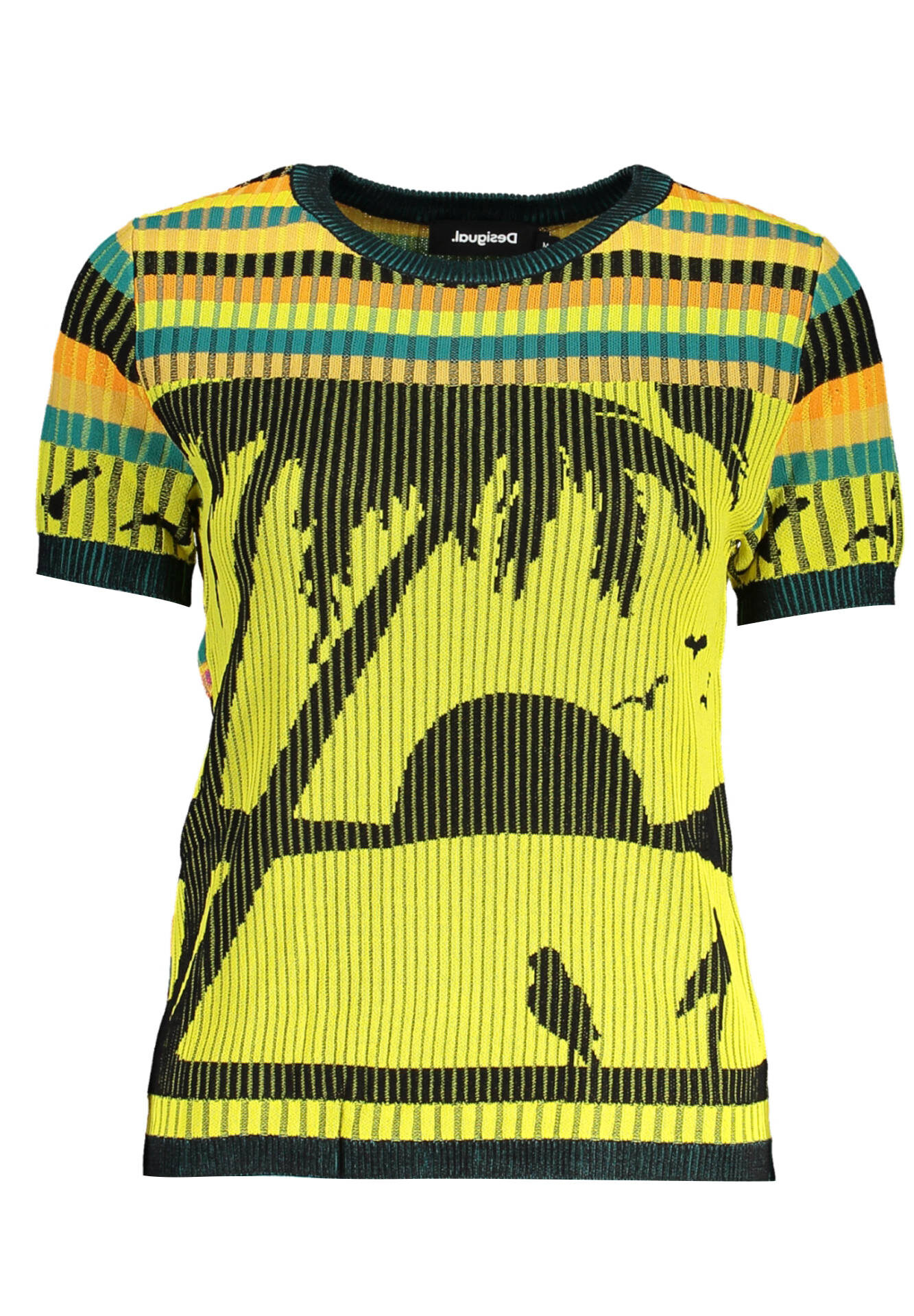 DESIGUAL WOMEN'S YELLOW SWEATER