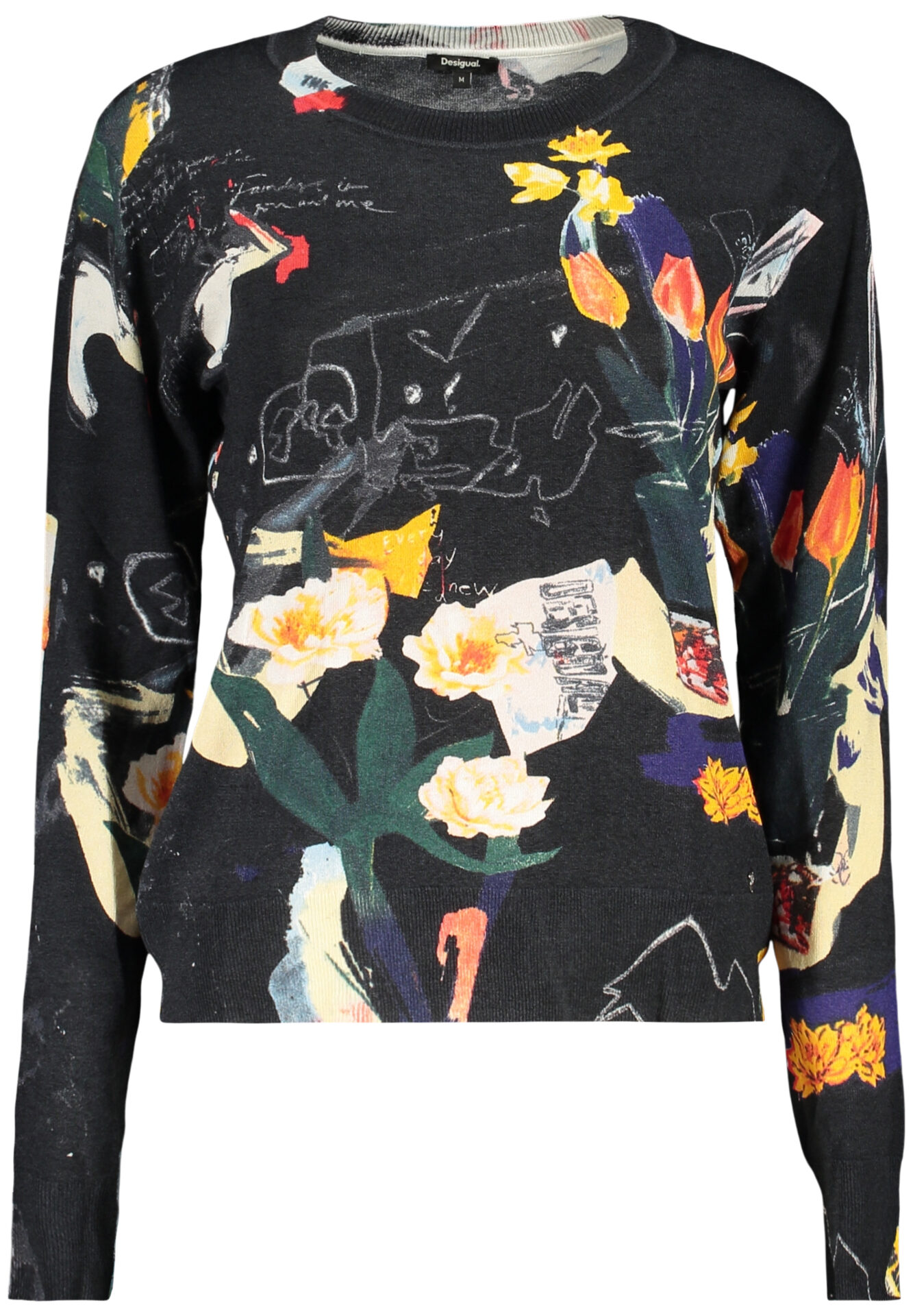 DESIGUAL WOMEN'S BLACK SWEATER