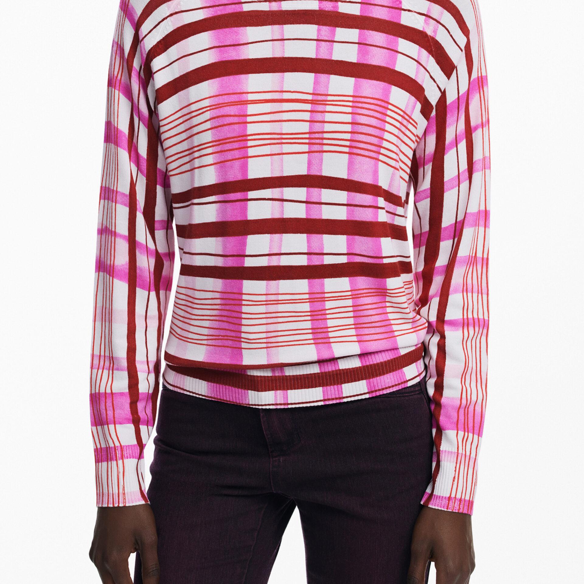 DESIGUAL WOMEN'S PINK SWEATER