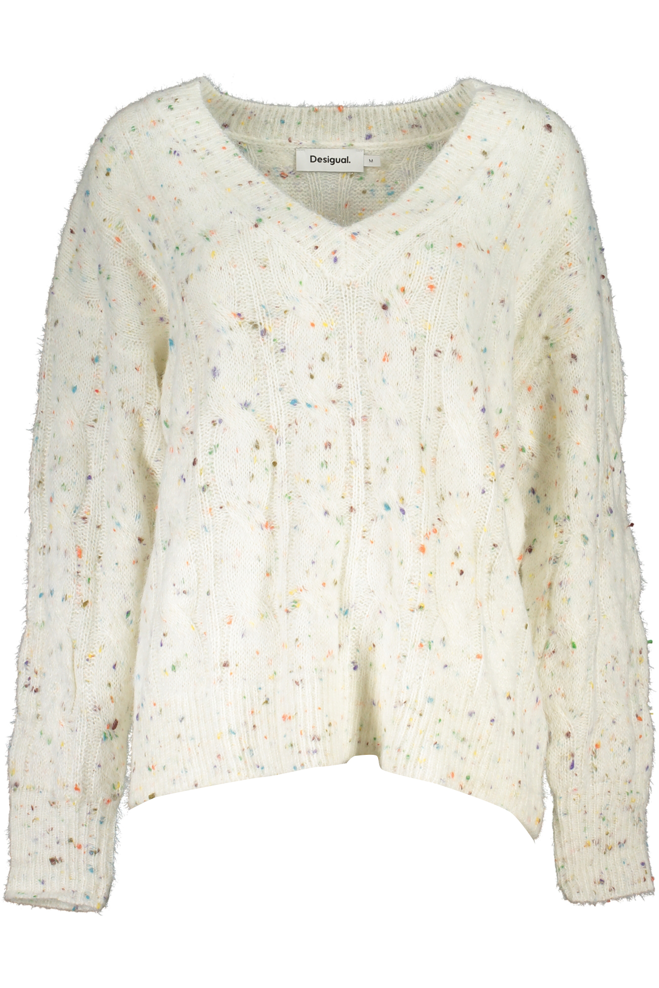 DESIGUAL baltas moteriškas megztinis DESIGUAL baltas moteriškas megztinis