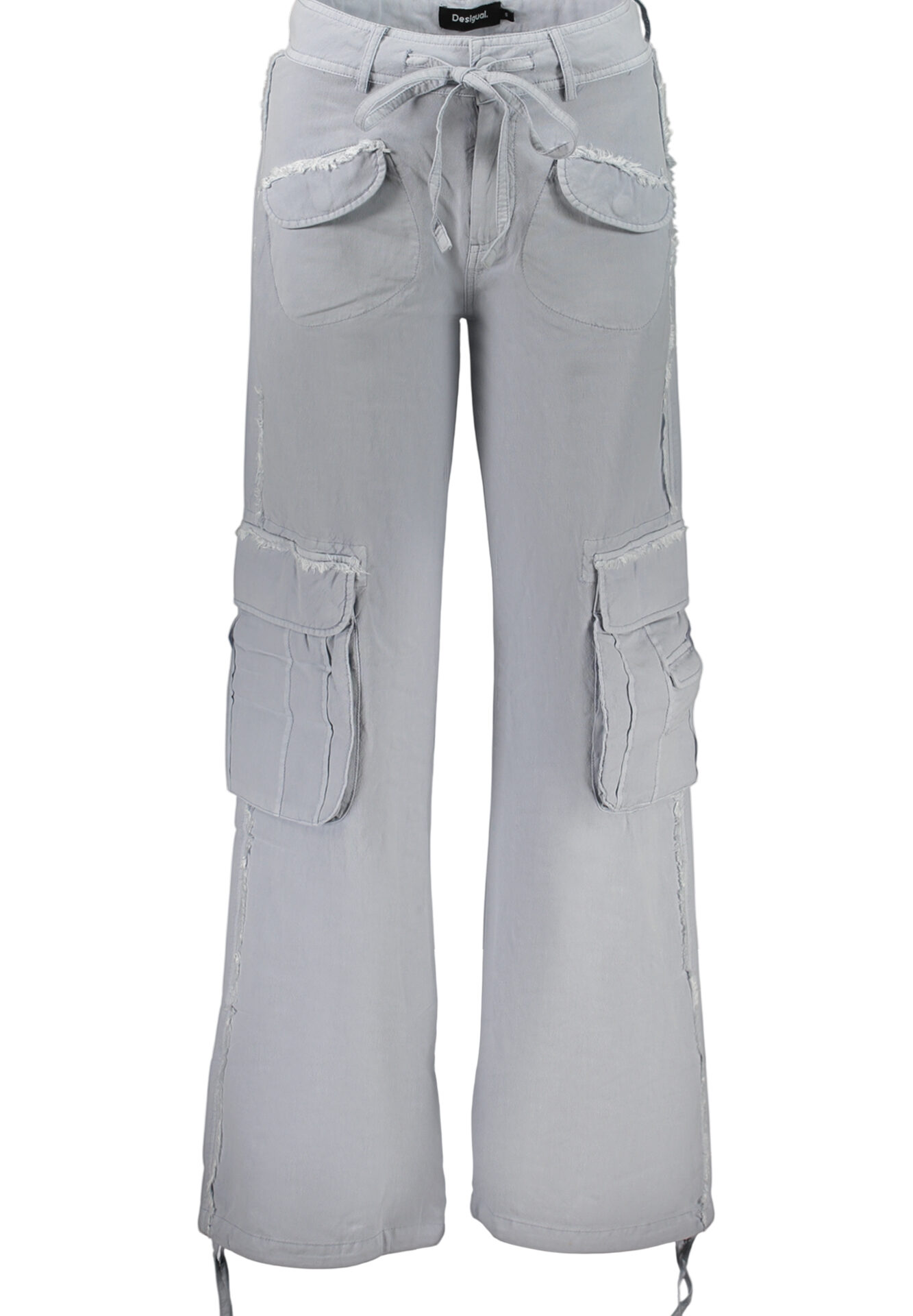 DESIGUAL WOMEN'S LIGHT BLUE TROUSERS