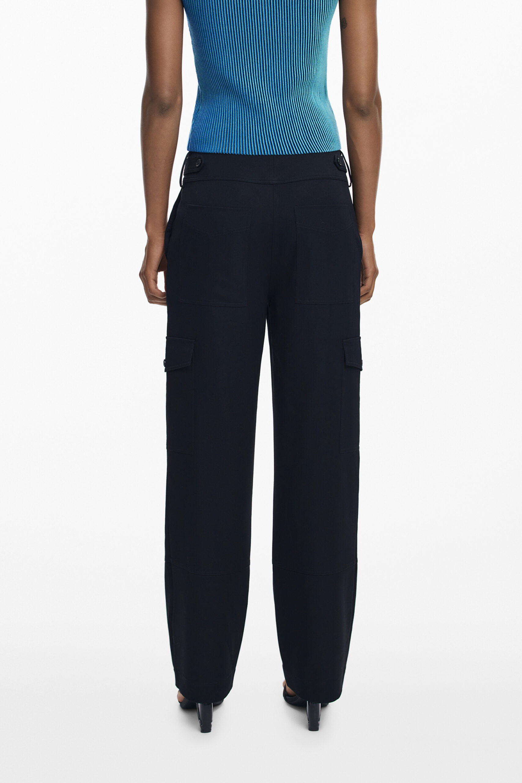 DESIGUAL WOMEN'S BLACK TROUSERS DESIGUAL WOMEN'S BLACK TROUSERS - Image 2
