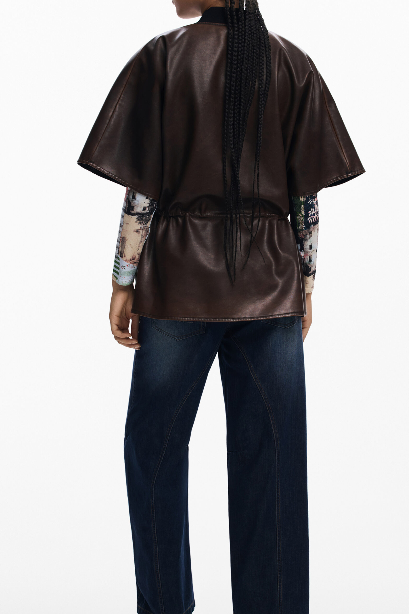 DESIGUAL WOMEN'S BROWN PONCHO DESIGUAL WOMEN'S BROWN PONCHO - Image 2