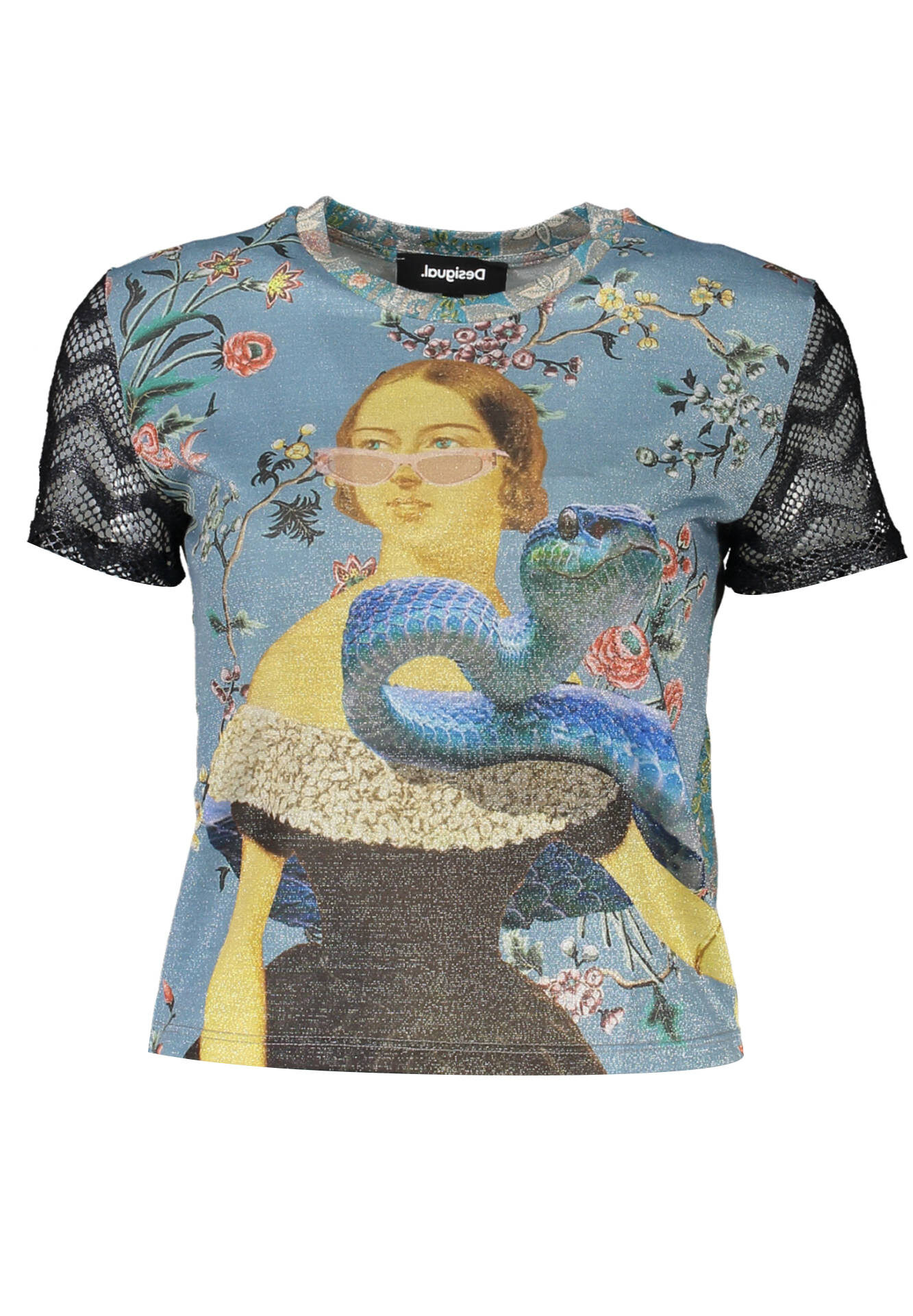 DESIGUAL SHORT SLEEVE T-SHIRT WOMEN BLUE