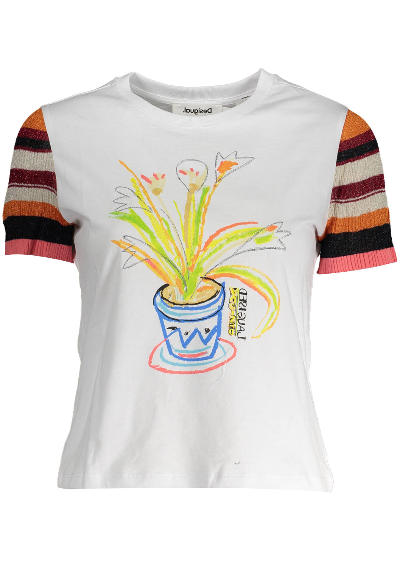 DESIGUAL SHORT SLEEVE T-SHIRT WOMEN WHITE