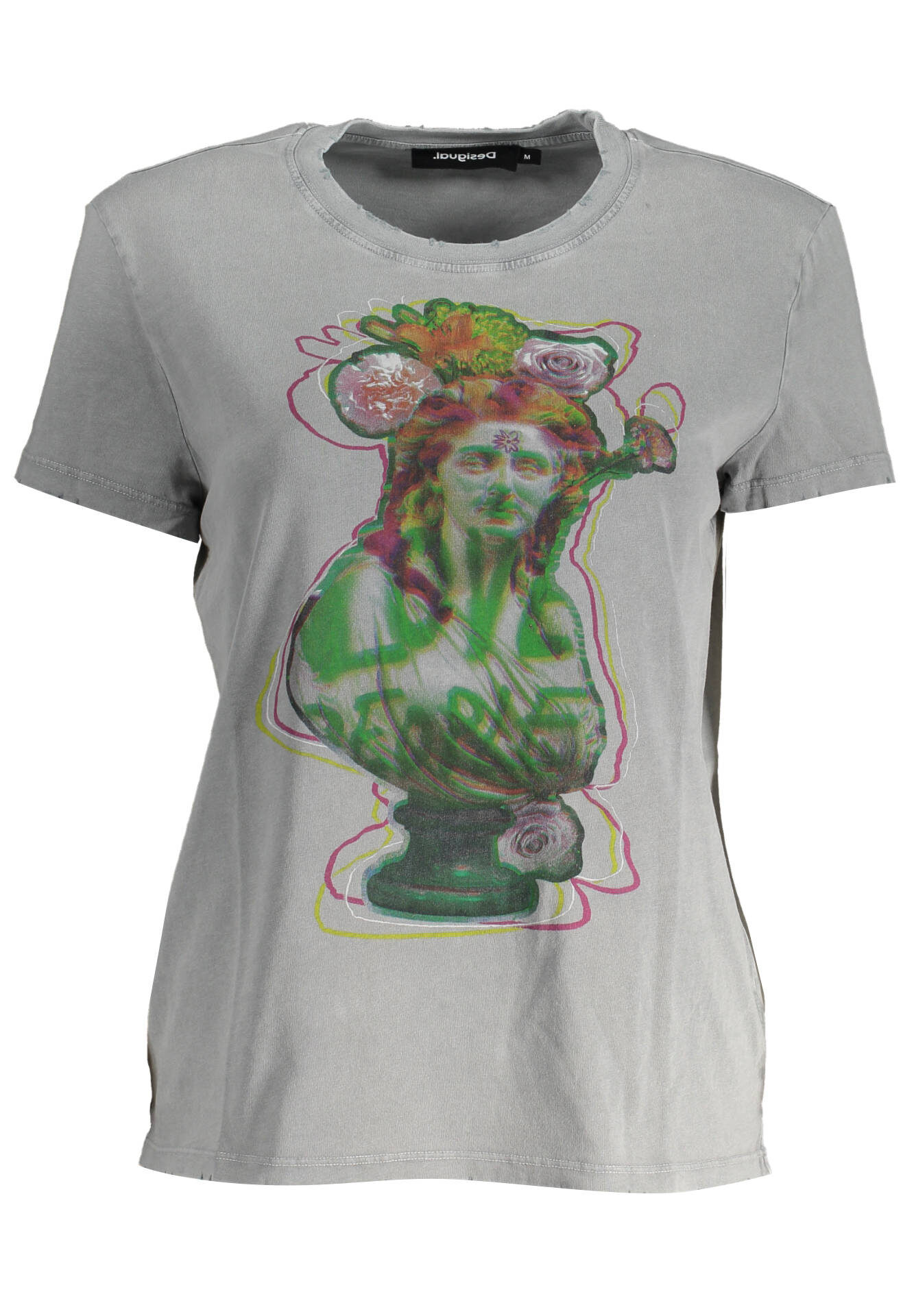 DESIGUAL SHORT SLEEVE T-SHIRT WOMEN GREY