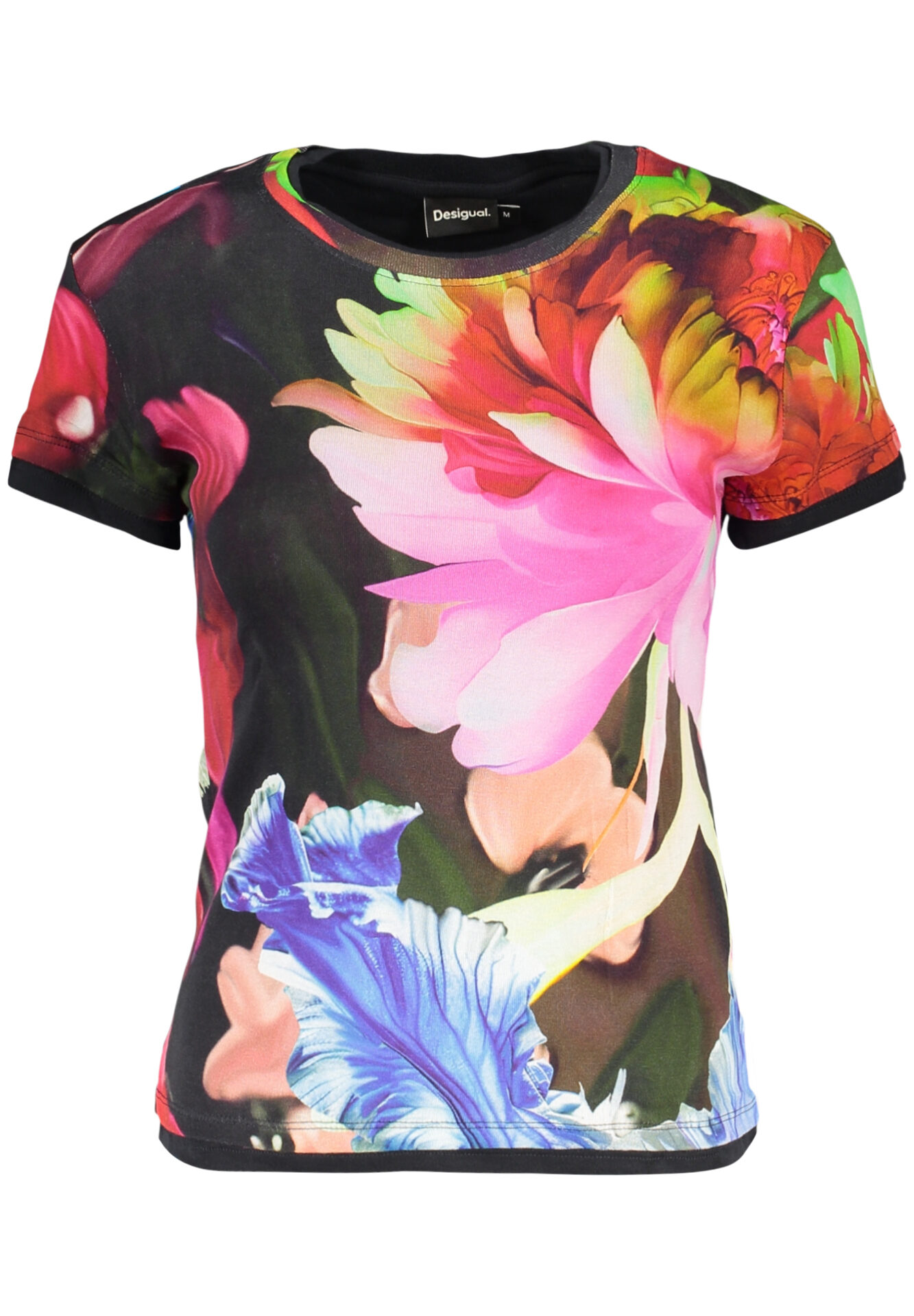 DESIGUAL WOMEN'S SHORT-SLEEVE T-SHIRT BLACK