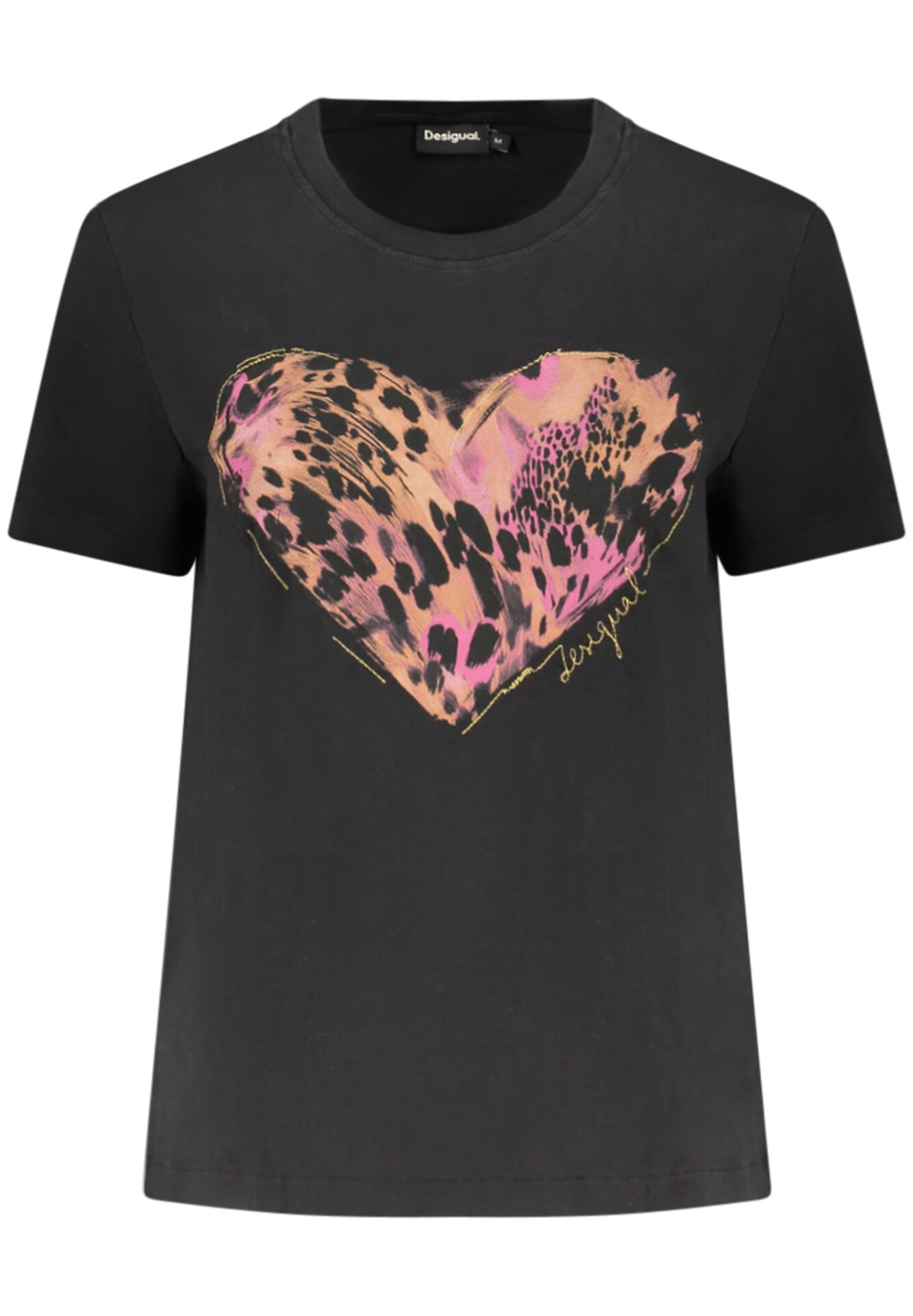 DESIGUAL WOMEN'S SHORT-SLEEVE T-SHIRT BLACK