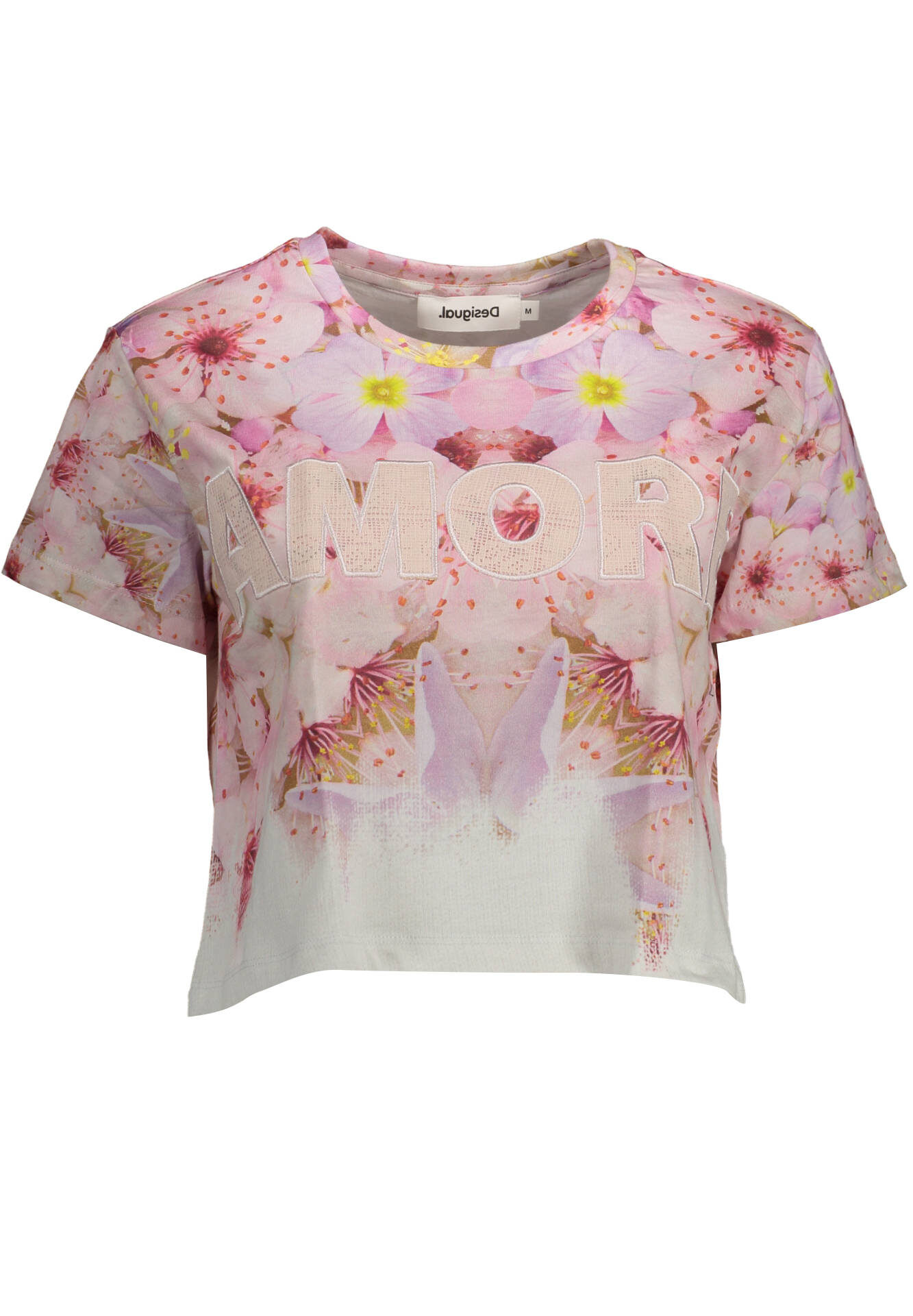DESIGUAL WOMEN'S SHORT SLEEVE T-SHIRT PINK