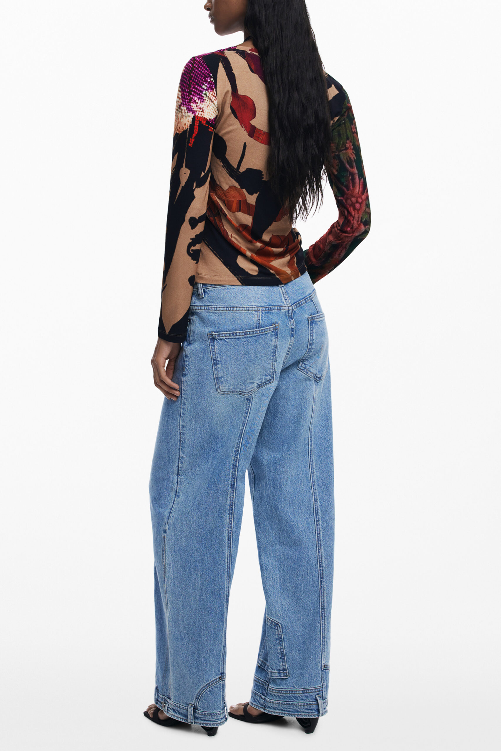 DESIGUAL WOMEN'S LONG-SLEEVED T-SHIRT, BROWN DESIGUAL WOMEN'S LONG-SLEEVED T-SHIRT, BROWN - Image 2