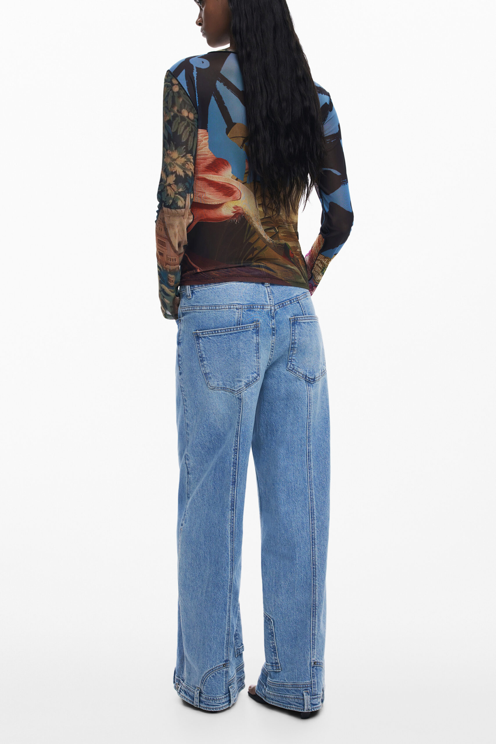 DESIGUAL WOMEN'S LONG-SLEEVED T-SHIRT BLACK DESIGUAL WOMEN'S LONG-SLEEVED T-SHIRT BLACK - Image 2