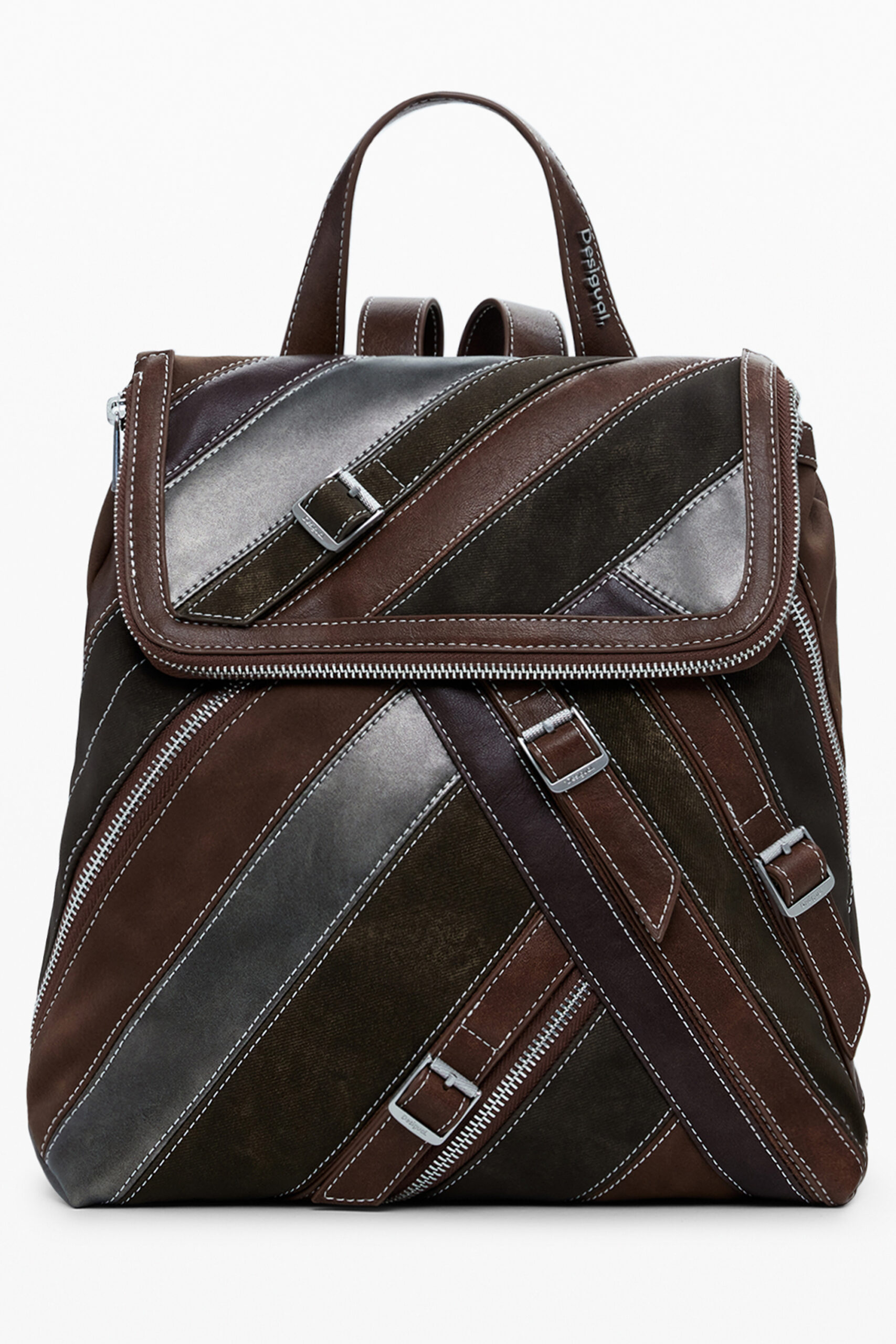 DESIGUAL WOMEN'S BROWN BACKPACK DESIGUAL WOMEN'S BROWN BACKPACK