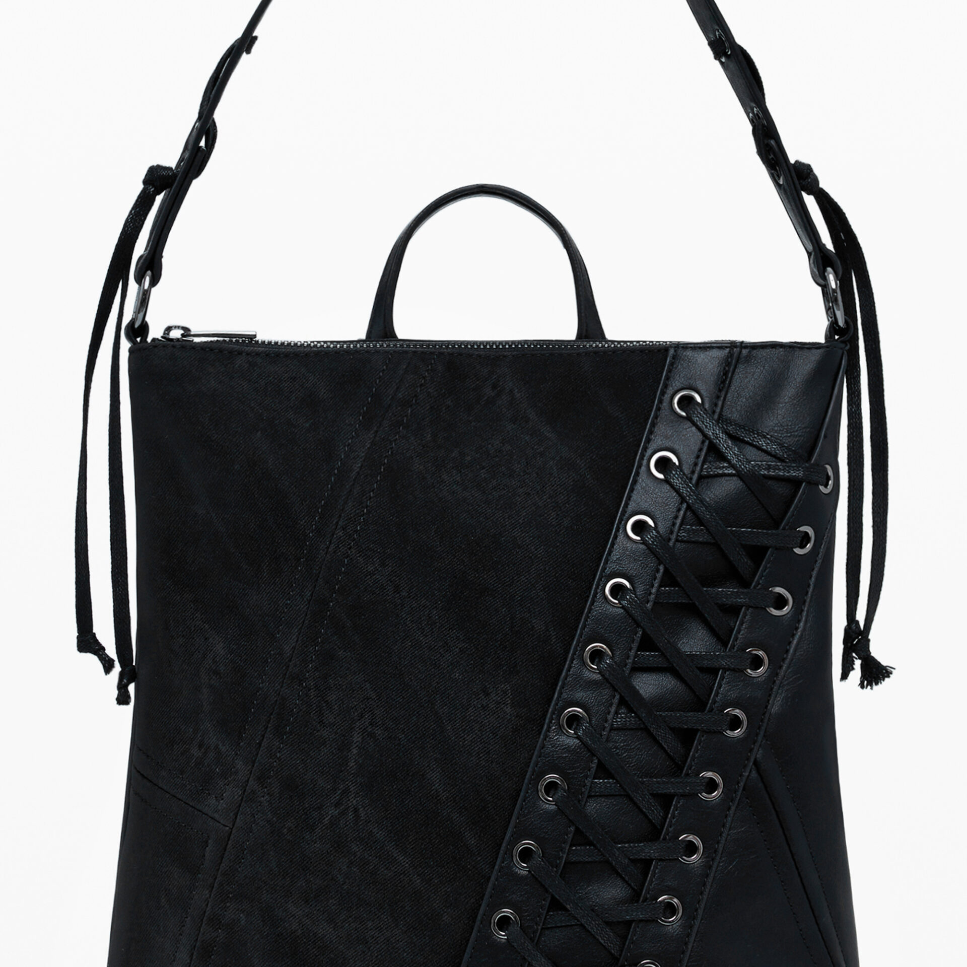 DESIGUAL WOMEN'S BLACK BACKPACK