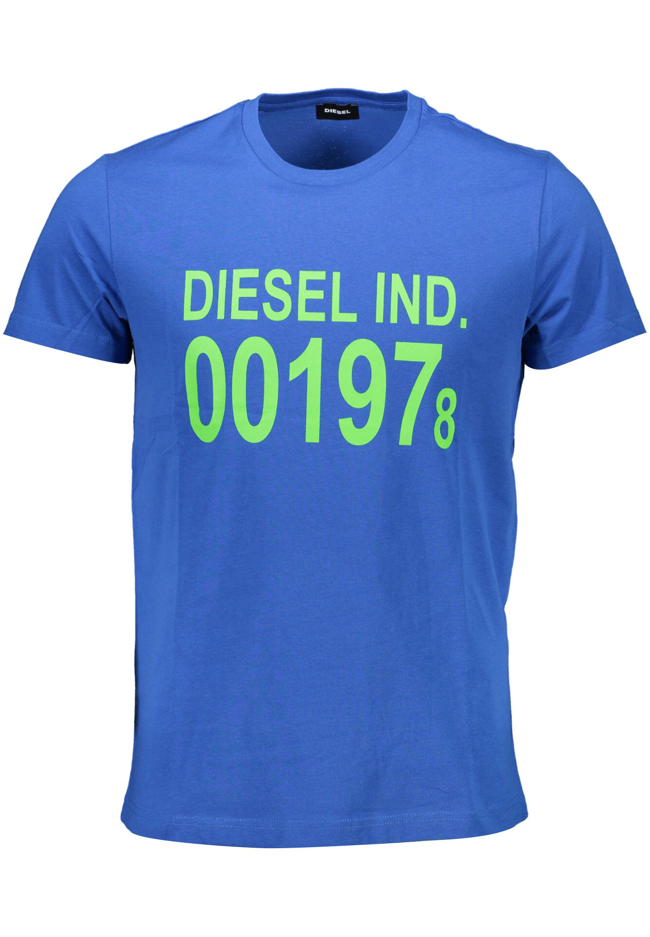 DIESEL MEN'S SHORT SLEEVE T-SHIRT BLUE