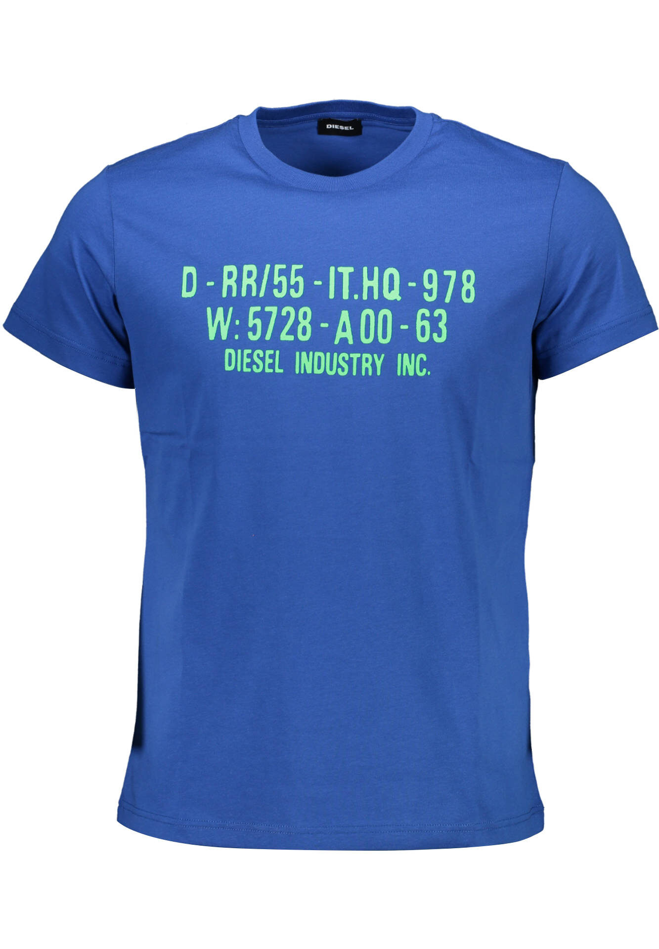 DIESEL MEN'S SHORT SLEEVE T-SHIRT BLUE
