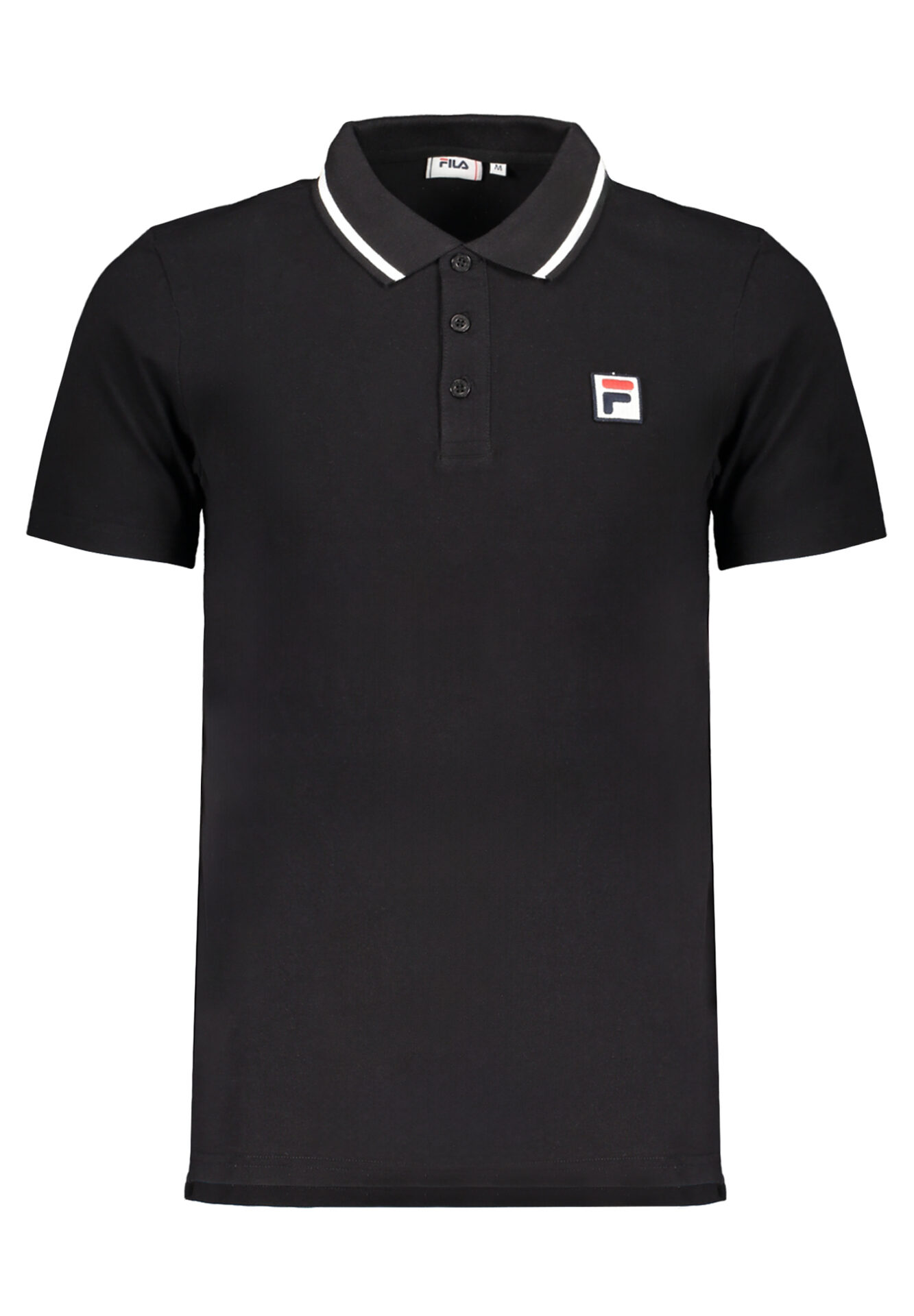 FILA MEN'S BLACK SHORT SLEEVED POLO SHIRT