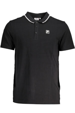 FILA vyriški polo marškinėliai trumpomis rankovėmis, juodi