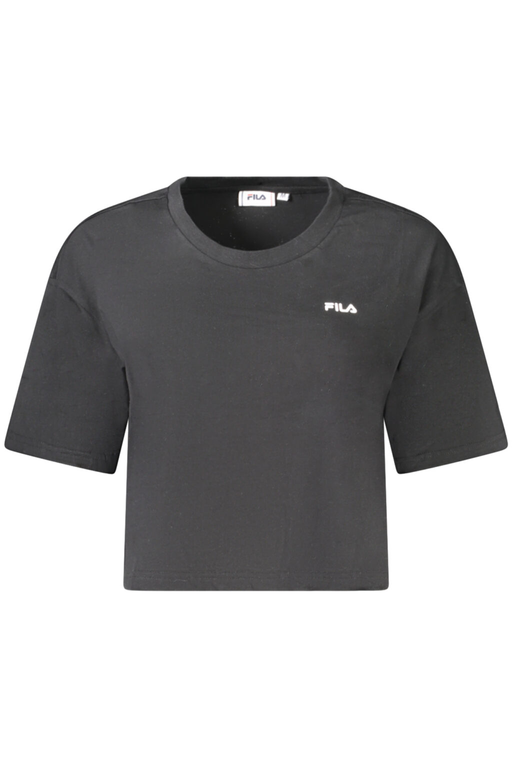 filat-shirtmanichecortedonnanero_1 FILA juodi moteriški marškinėliai trumpomis rankovėmis