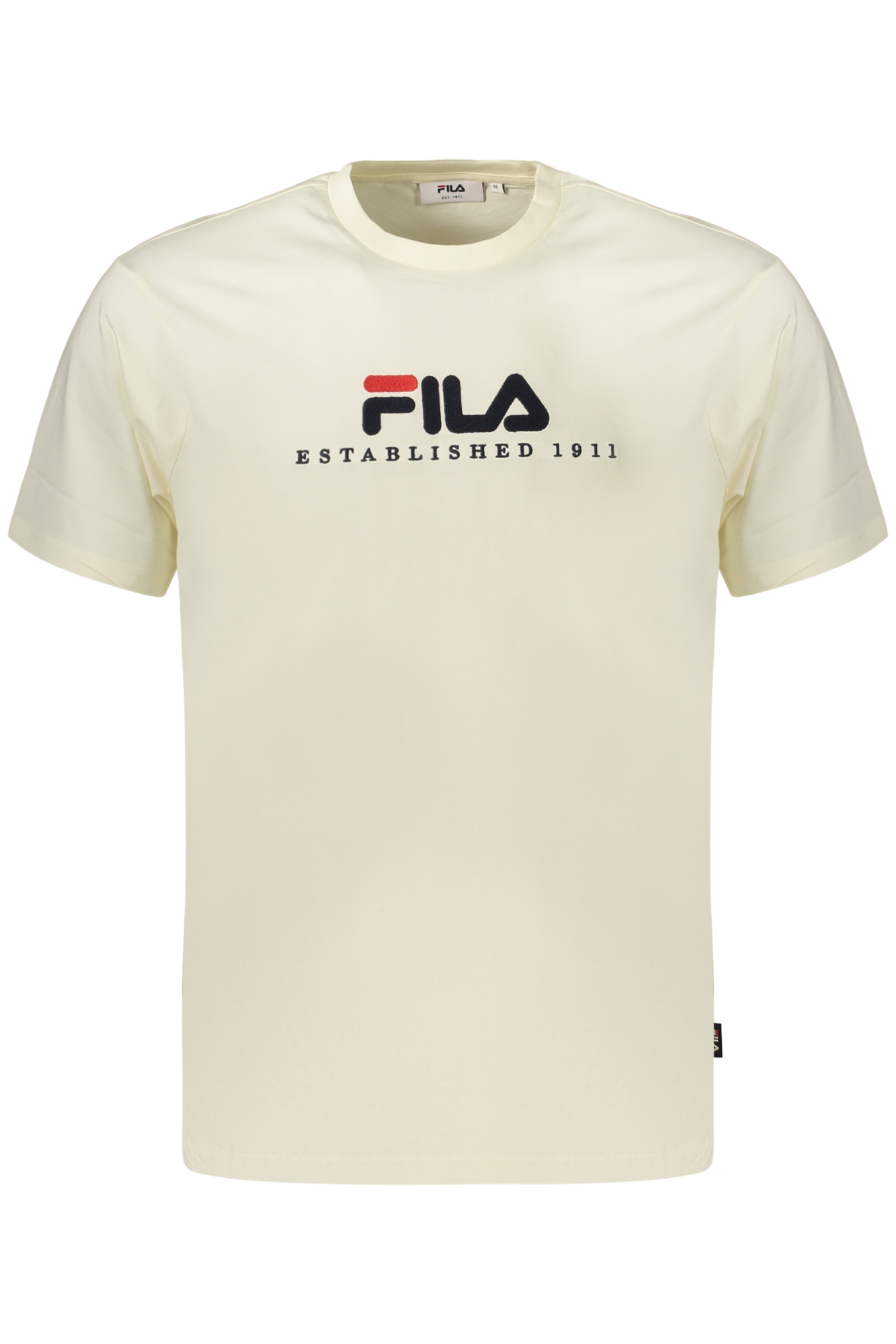 FILA MEN'S SHORT-SLEEVE T-SHIRT, BEIGE FILA MEN'S SHORT-SLEEVE T-SHIRT, BEIGE