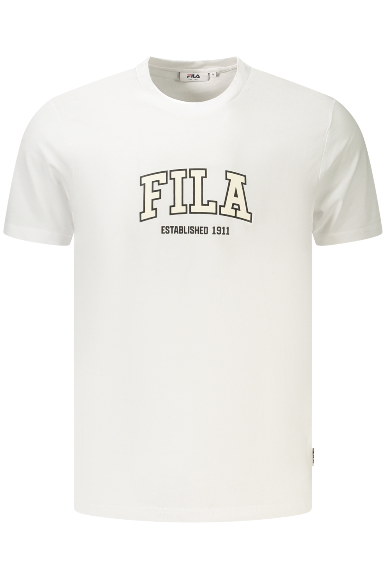 FILA MEN'S SHORT-SLEEVED T-SHIRT WHITE FILA MEN'S SHORT-SLEEVED T-SHIRT WHITE