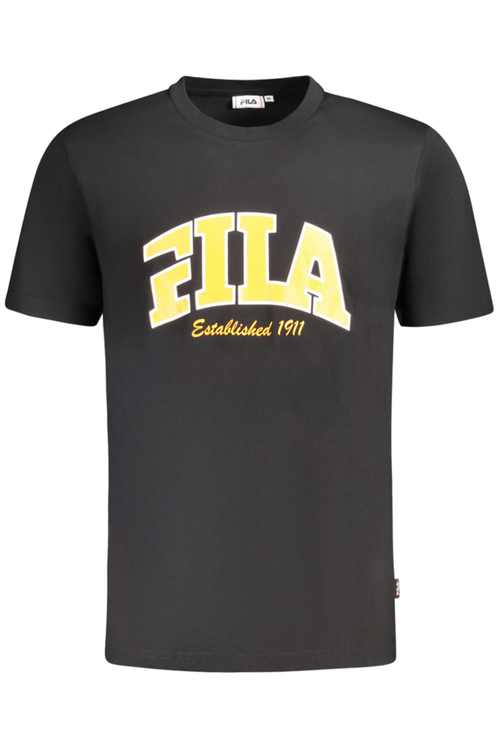 filat-shirtmanichecorteuomonero_1 FILA juodi vyriški marškinėliai trumpomis rankovėmis