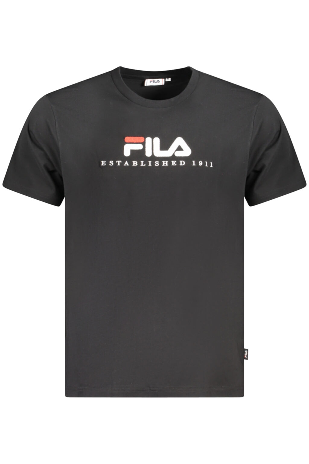 filat-shirtmanichecorteuomonero_1 FILA juodi vyriški marškinėliai trumpomis rankovėmis