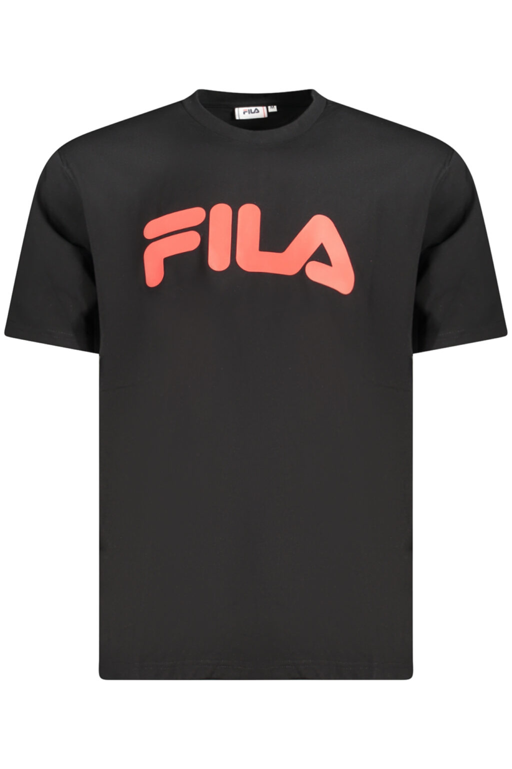 filat-shirtmanichecorteuomonero_1 FILA juodi vyriški marškinėliai trumpomis rankovėmis