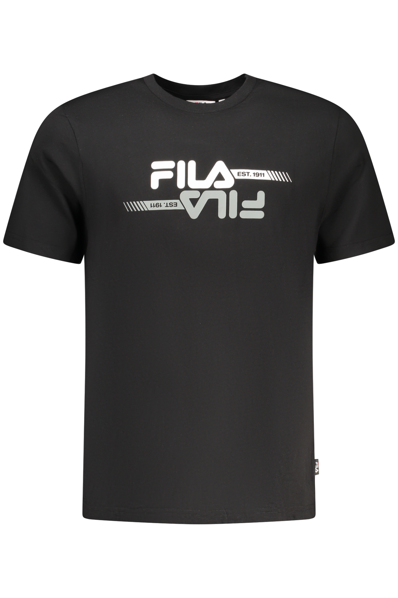 FILA MEN'S SHORT-SLEEVE T-SHIRT BLACK FILA MEN'S SHORT-SLEEVE T-SHIRT BLACK