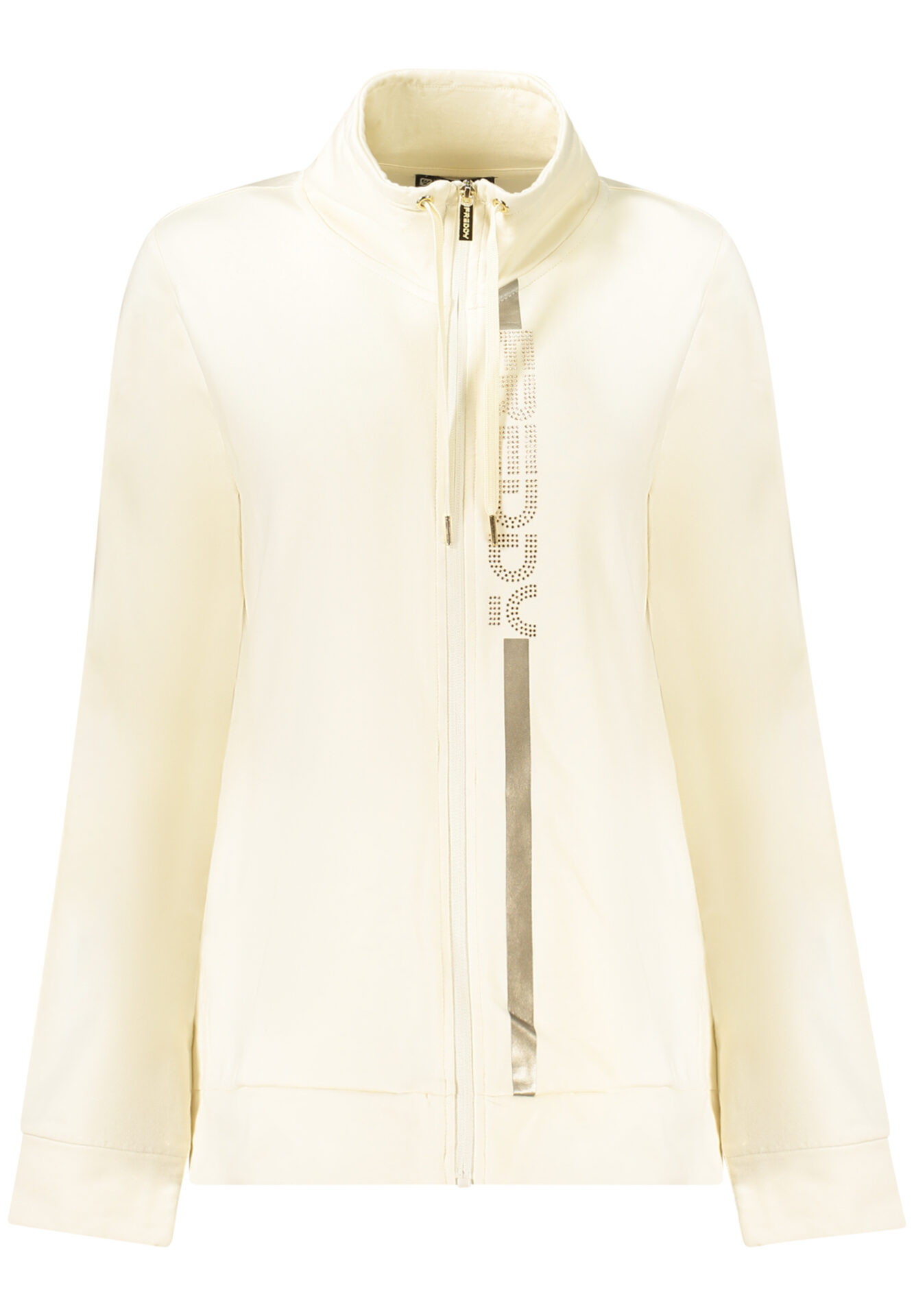 FREDDY WOMEN'S WHITE ZIP-UP SWEATSHIRT