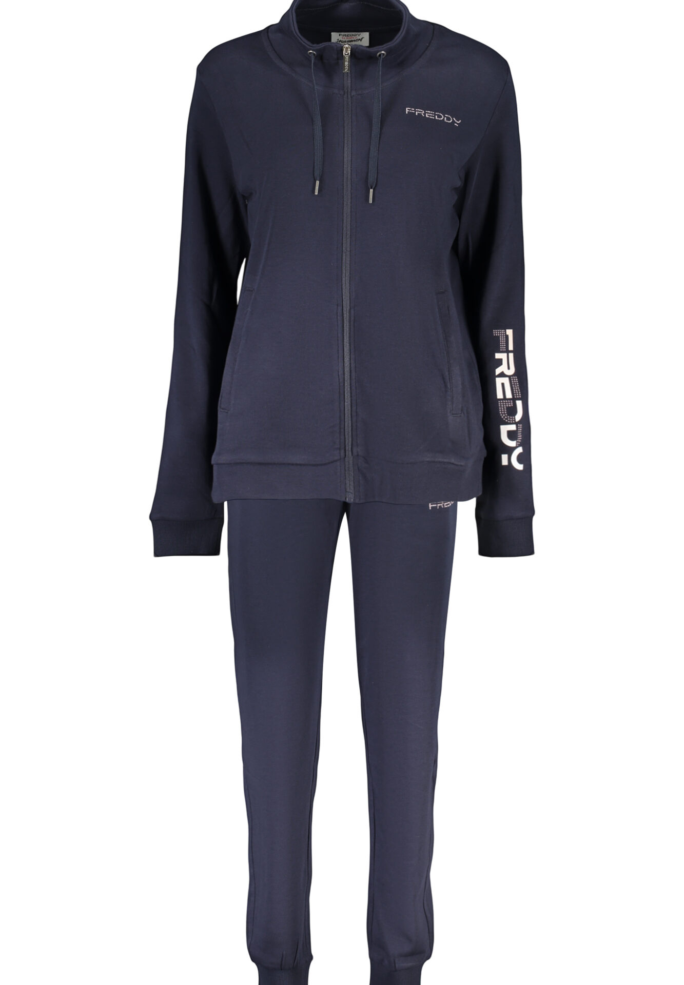 FREDDY WOMEN'S BLUE ZIP-UP SWEATSHIRT