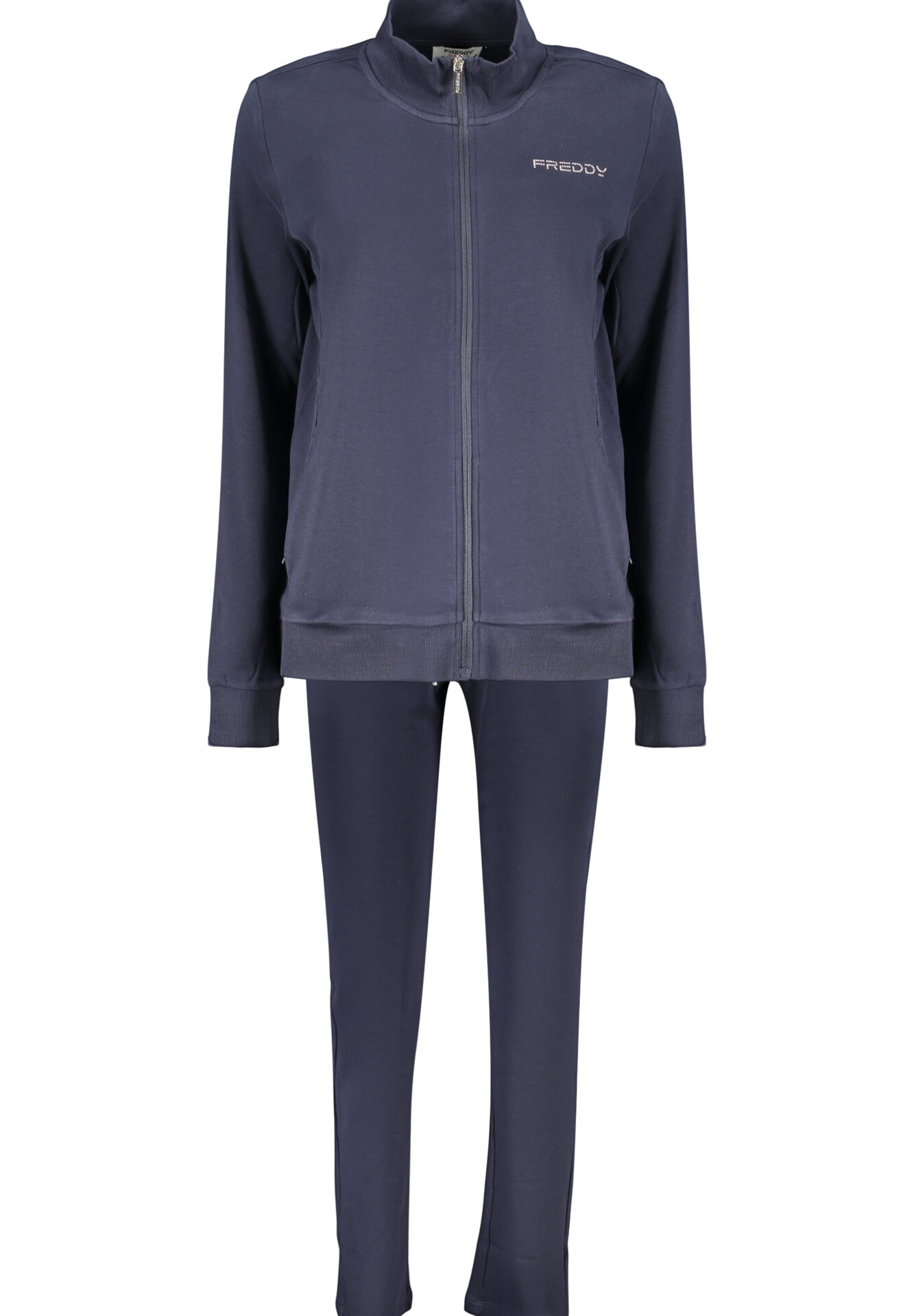 FREDDY WOMEN'S BLUE ZIP-UP SWEATSHIRT