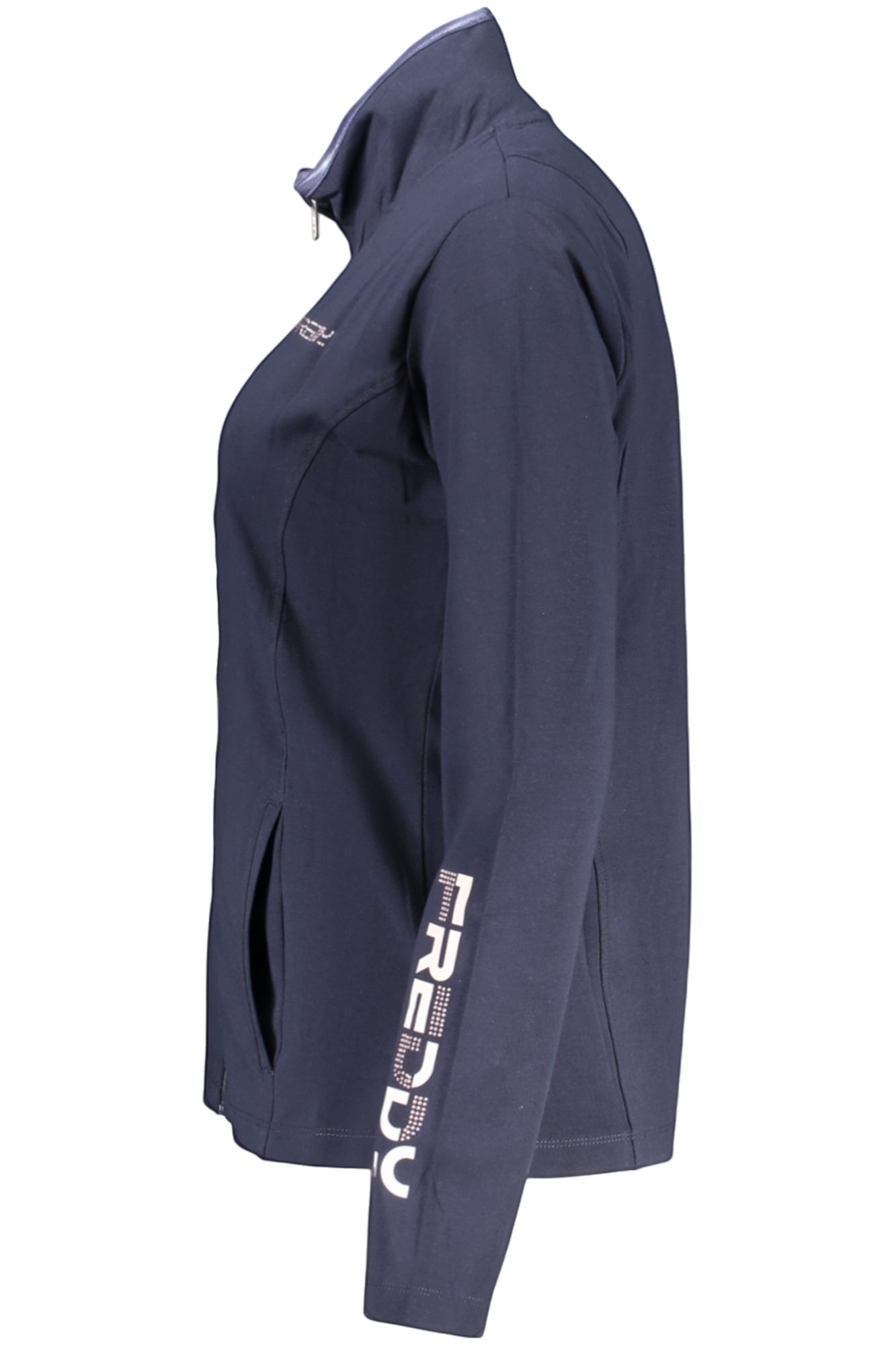 FREDDY WOMEN'S BLUE ZIP-UP SWEATSHIRT FREDDY WOMEN'S BLUE ZIP-UP SWEATSHIRT - Image 3