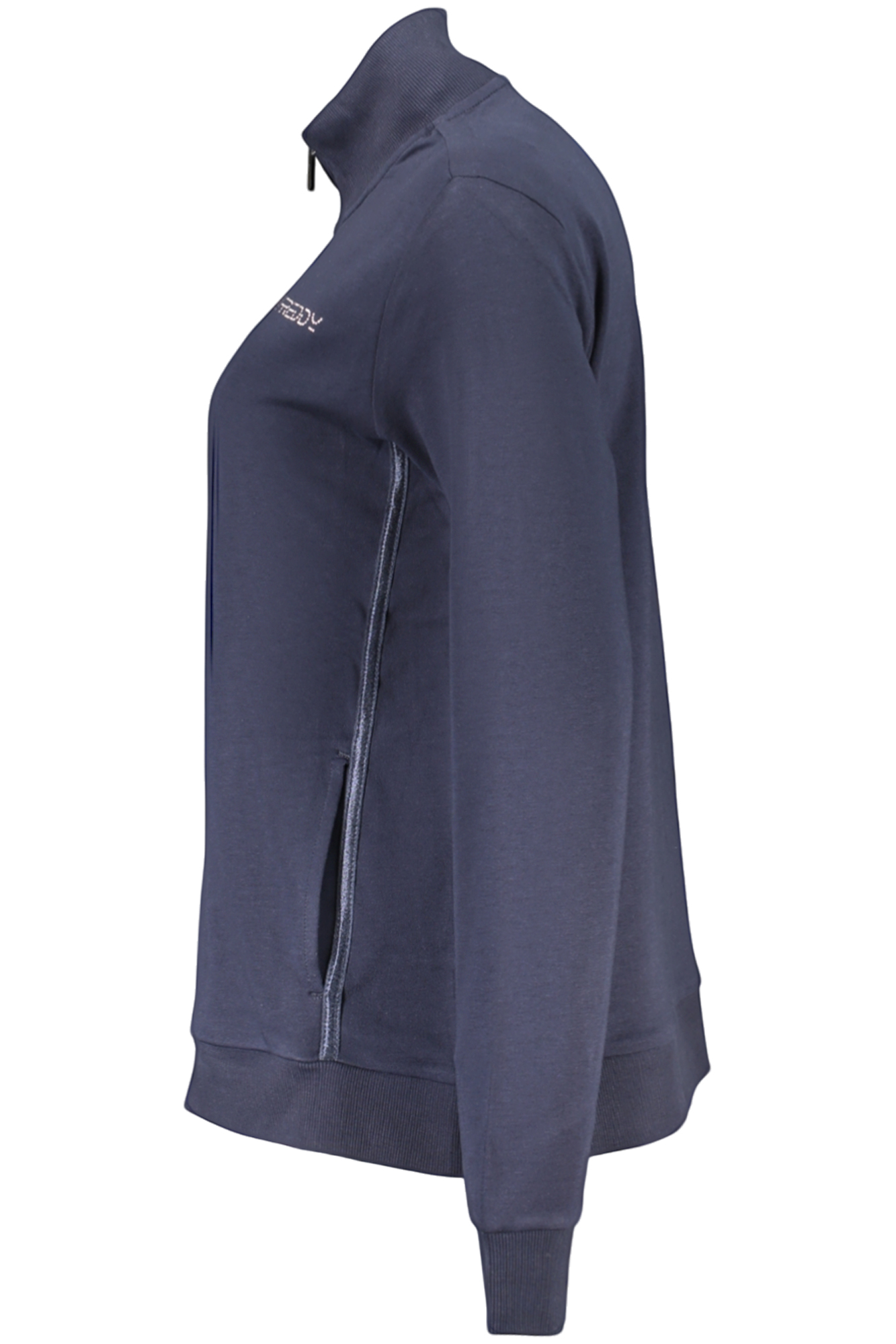 FREDDY WOMEN'S BLUE ZIP-UP SWEATSHIRT FREDDY WOMEN'S BLUE ZIP-UP SWEATSHIRT - Image 3